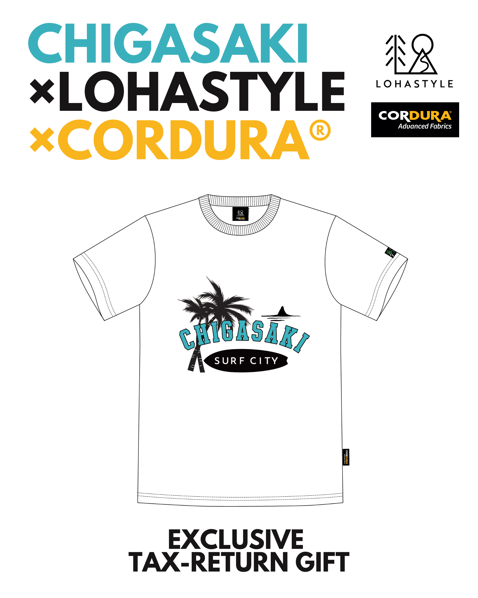 【ふるさと納税限定】CHIGASAKI × LOHASTYLE × CORDURA®のコラボT👕