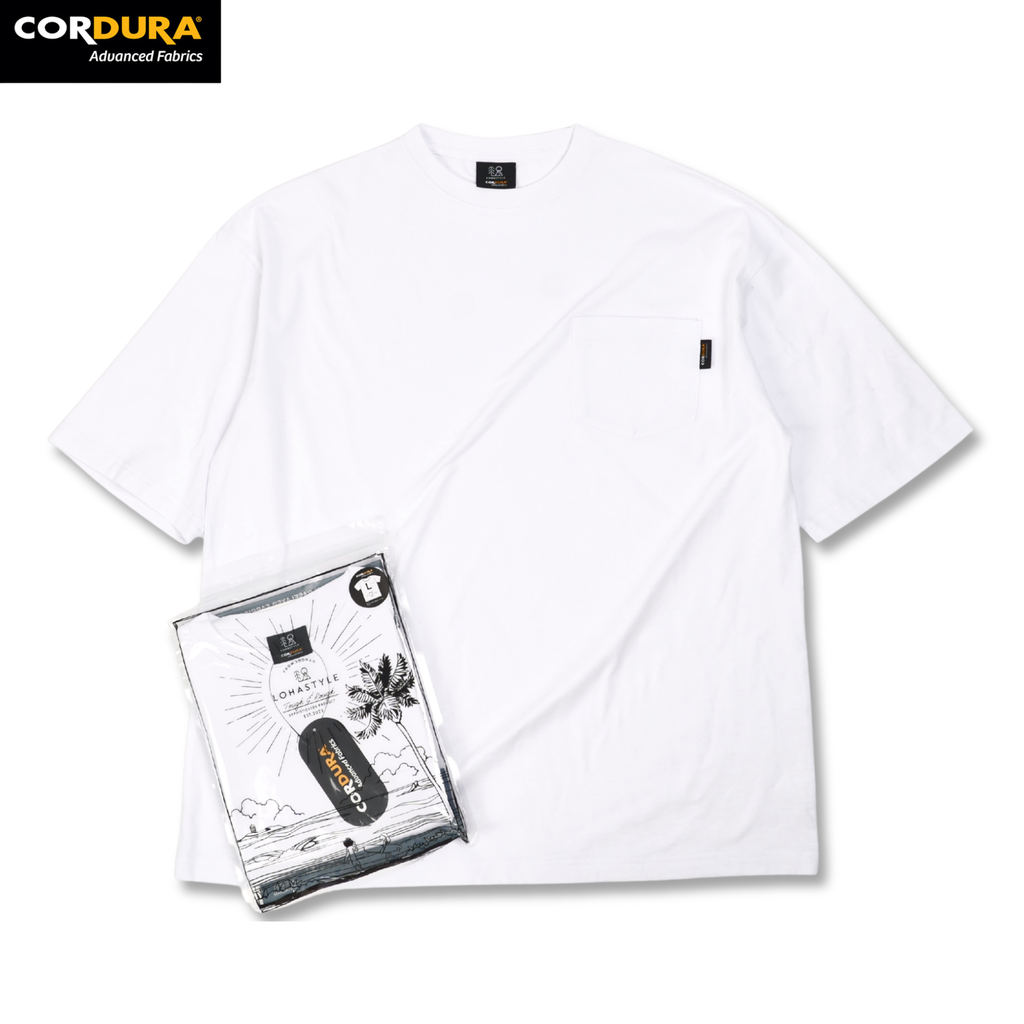 CORDURA PAC-T ビッグシルエット 胸ポケ 半袖 WINTER (ホワイト)