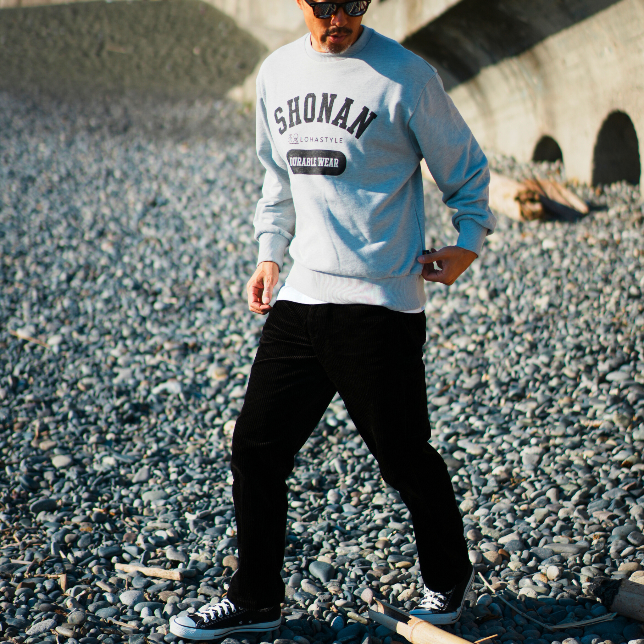 CORDURA裏毛 SHONANロゴスウェット(グレー)