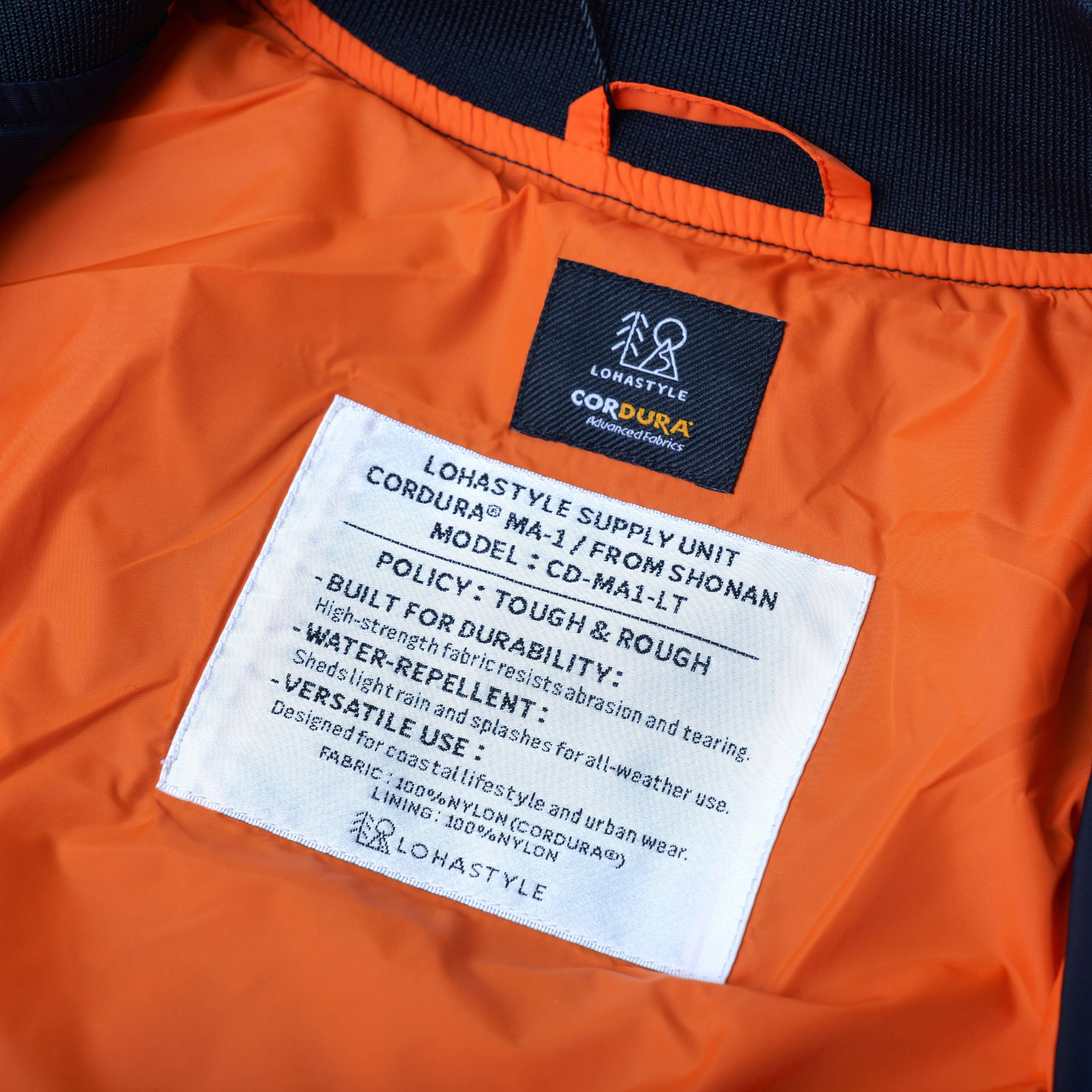 CORDURA MA-1 LIGHT ビッグシルエット (ブラック)