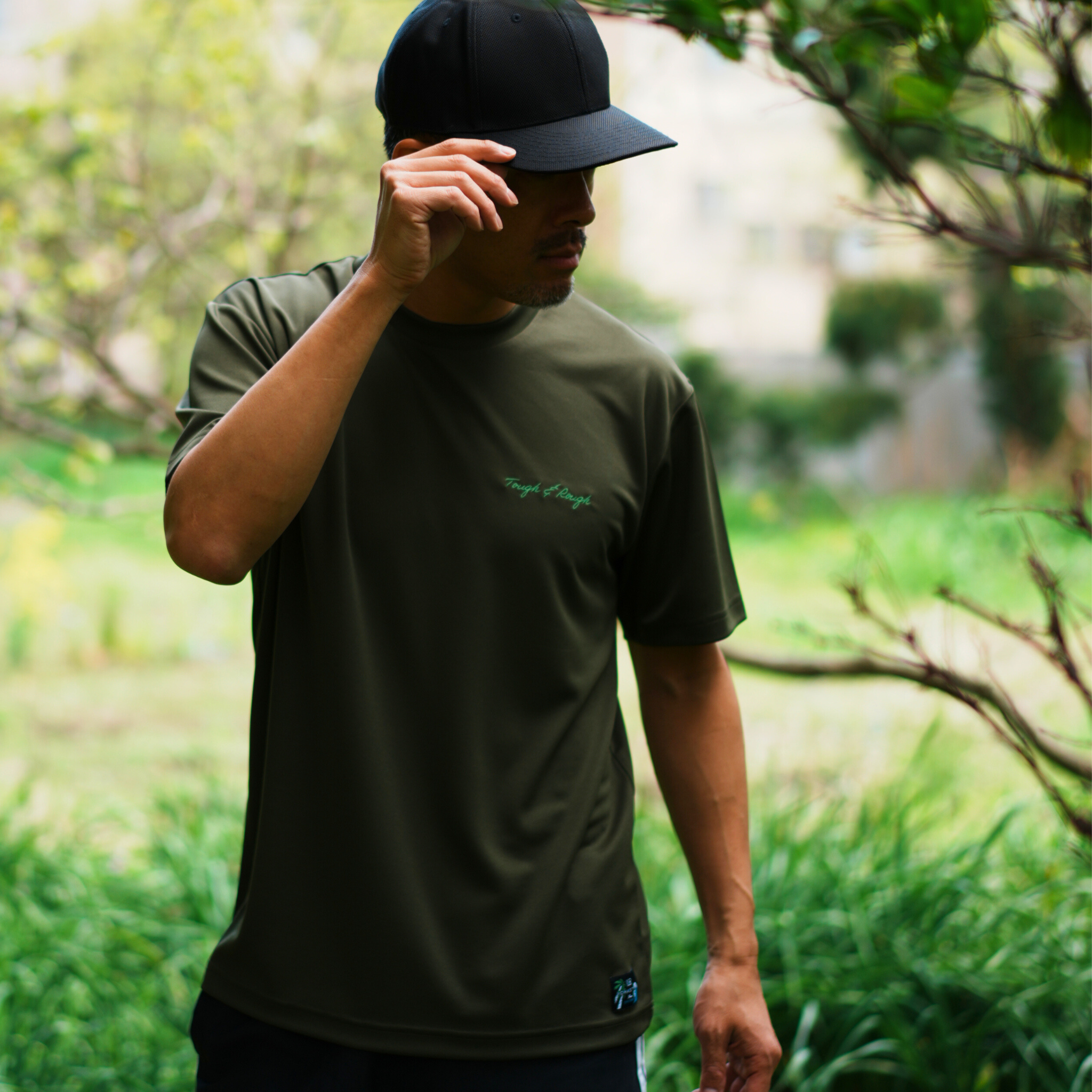 ドライメッシュ タフ&ラフT(オリーブ)