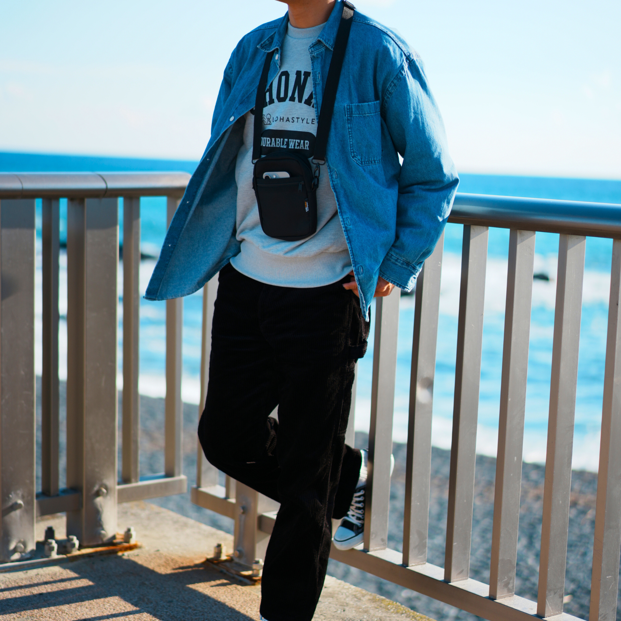 CORDURA裏毛 SHONANロゴスウェット(グレー)