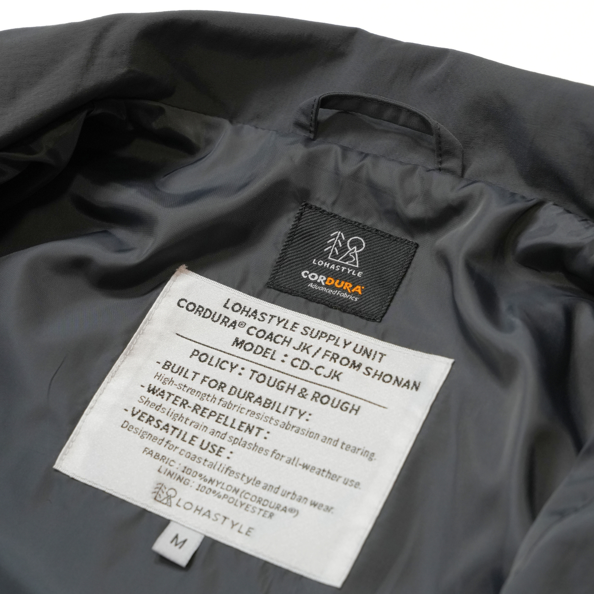 CORDURA COACH JACKET ロゴ刺繍(グレー)