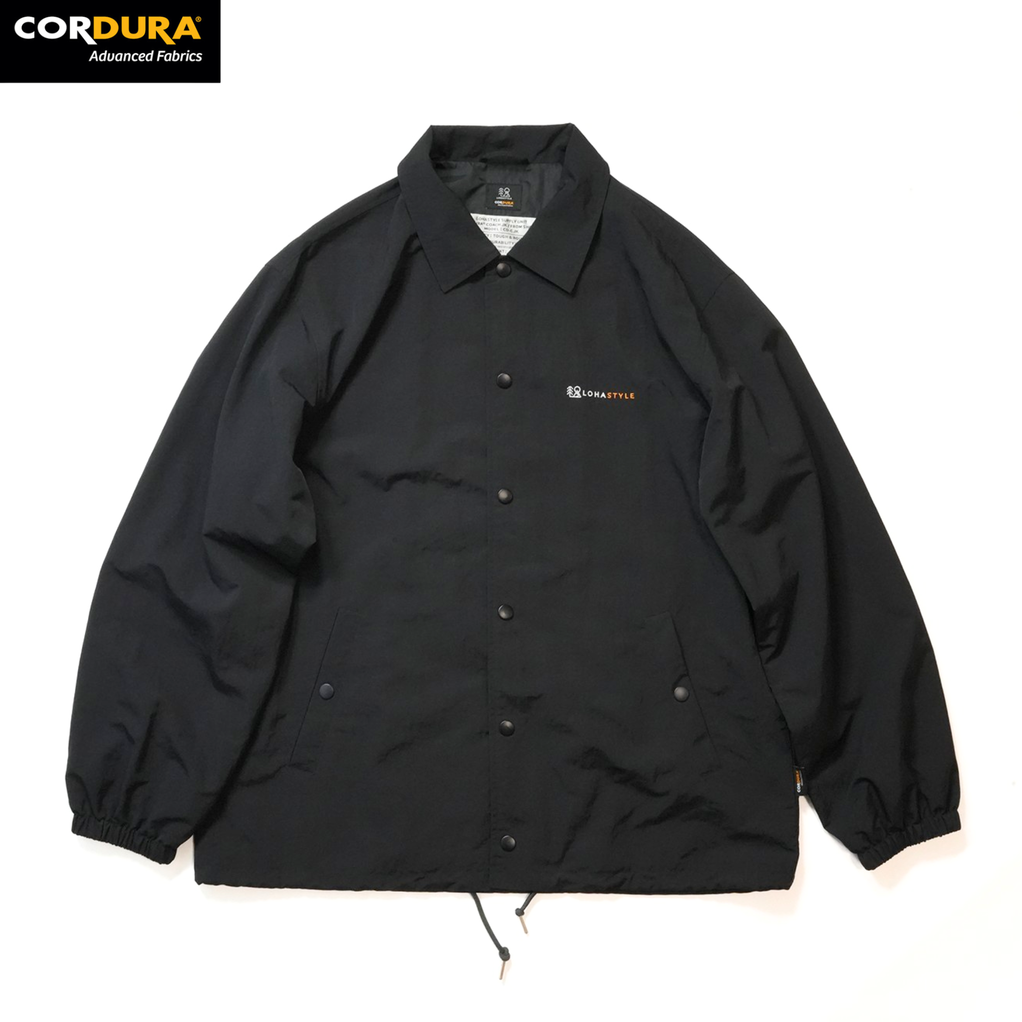 CORDURA COACH JACKET ロゴ刺繍(ブラック)