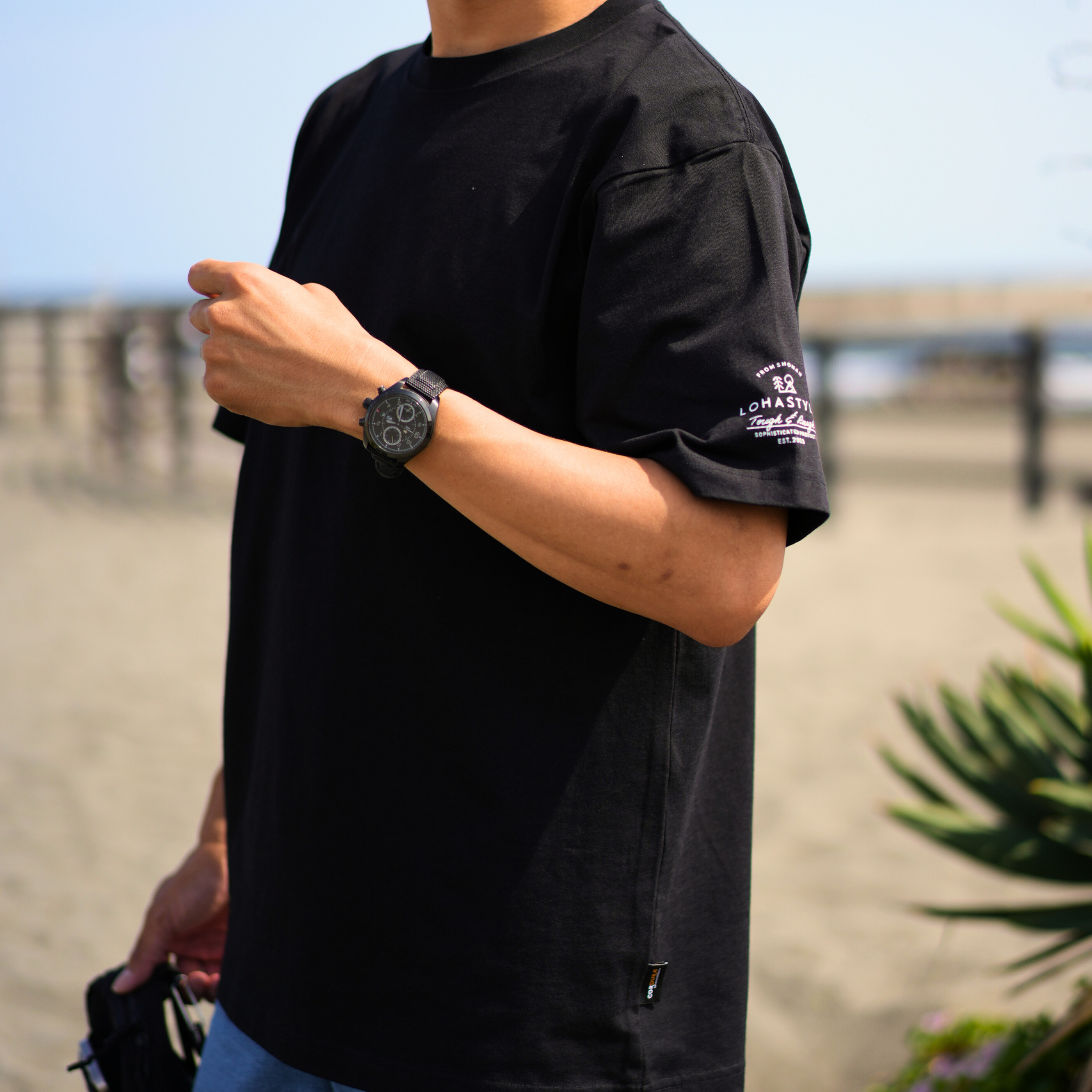 CORDURA天竺 半袖左ロゴT(ホワイト)