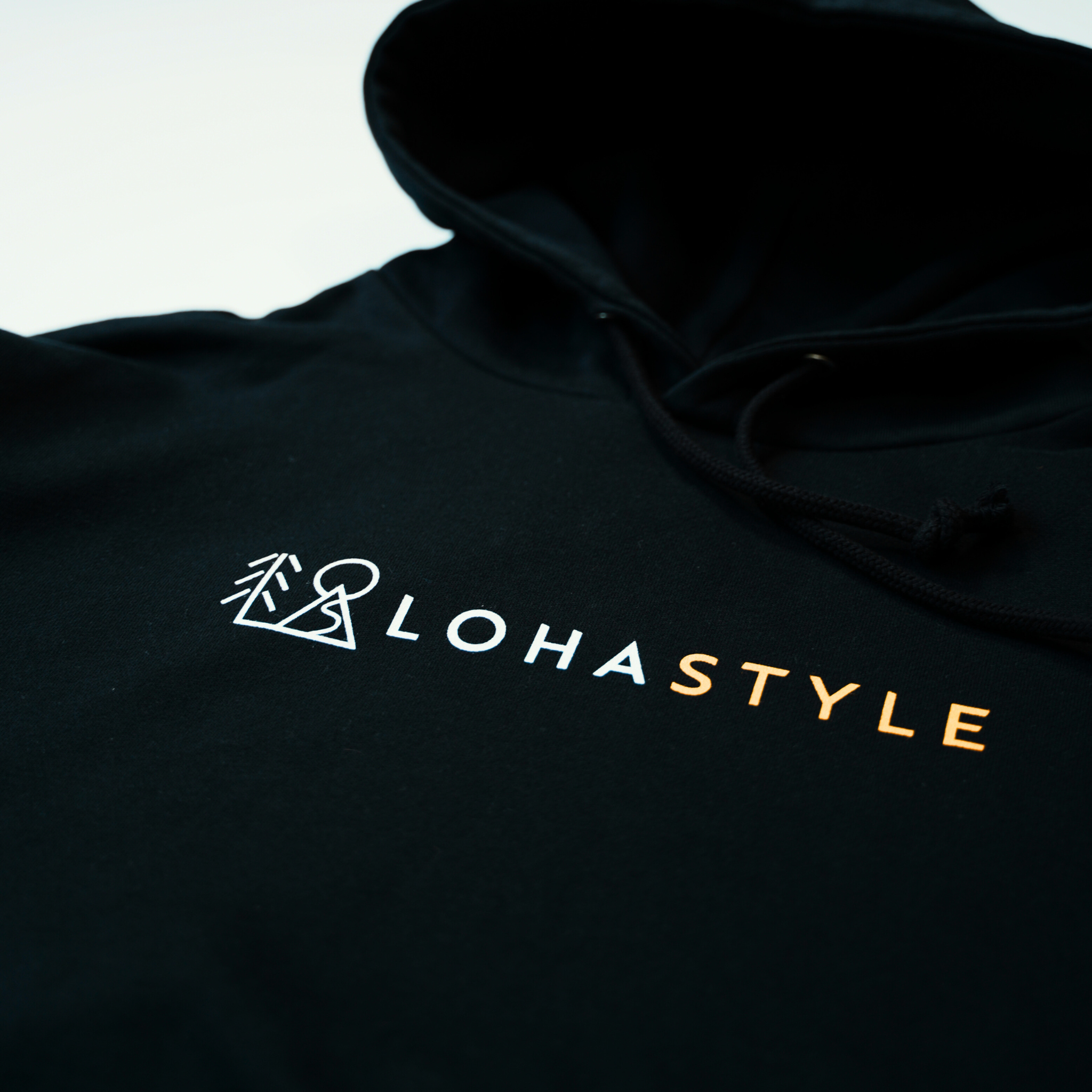CORDURA裏毛 LOHASTYLEロゴパーカ(ブラック)