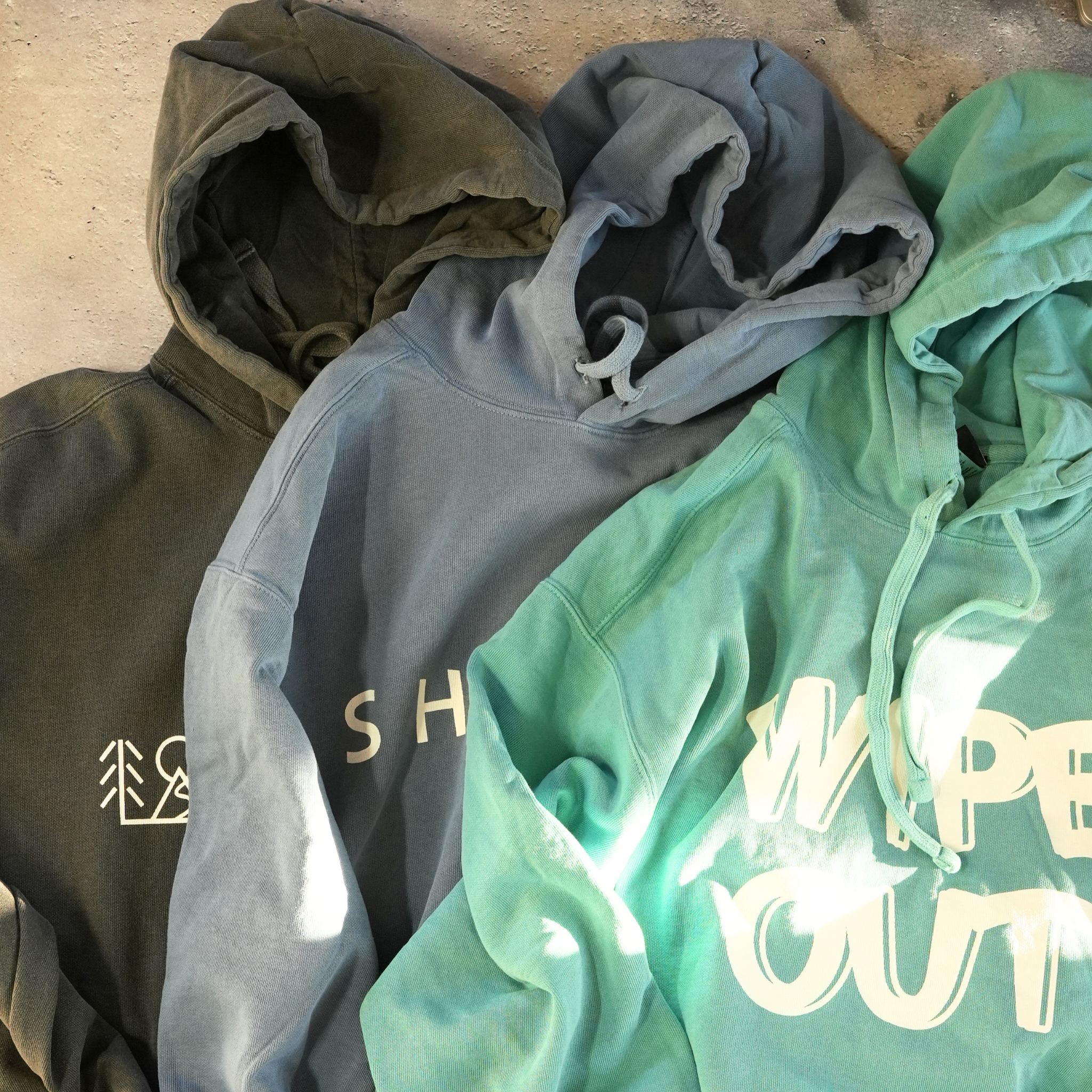 VINTAGE-パーカ "WIPEOUT"(グリーン)