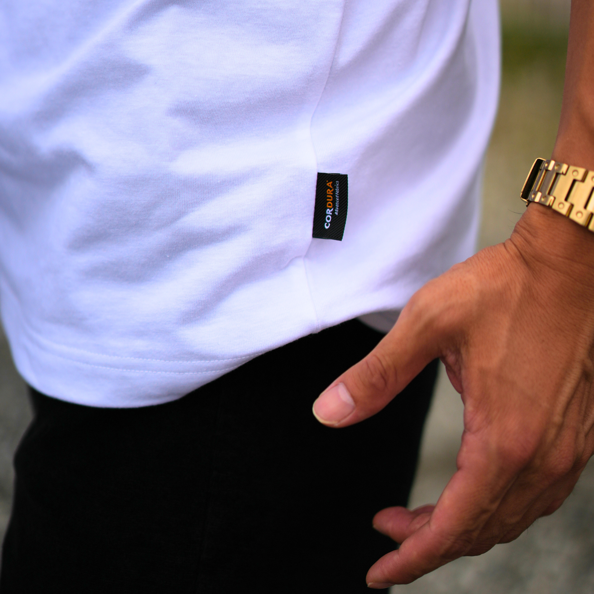 CORDURA天竺 前面ロゴT(ホワイト)