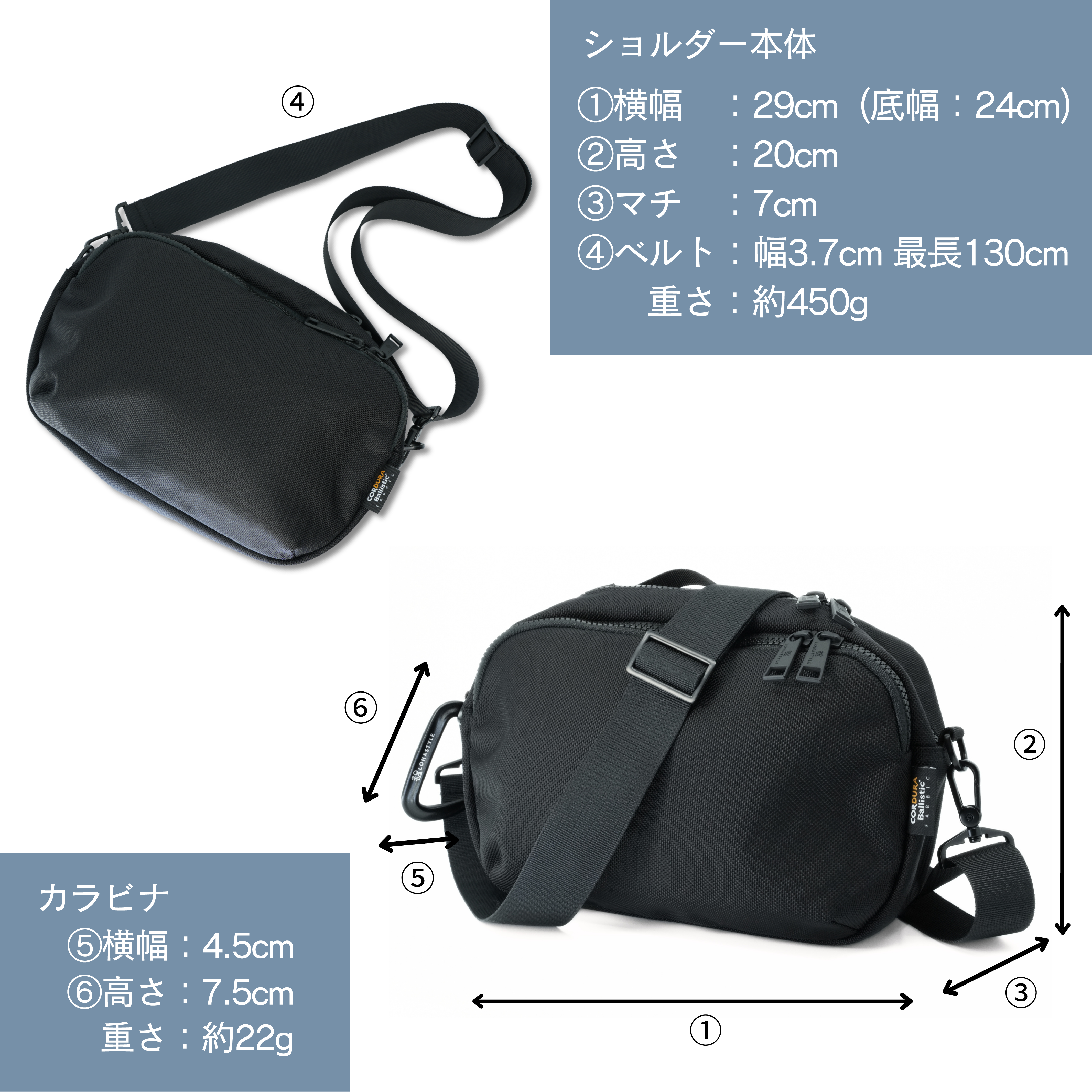 BARREL CORDURA バリスティックナイロン ショルダーバッグ