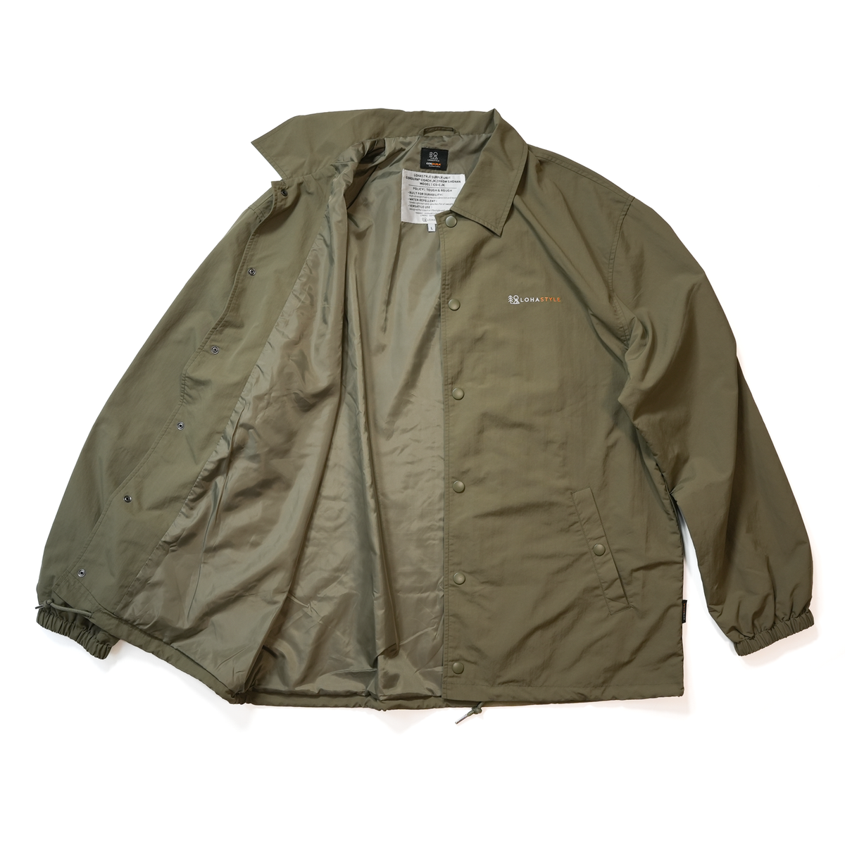 CORDURA COACH JACKET ロゴ刺繍(カーキ)