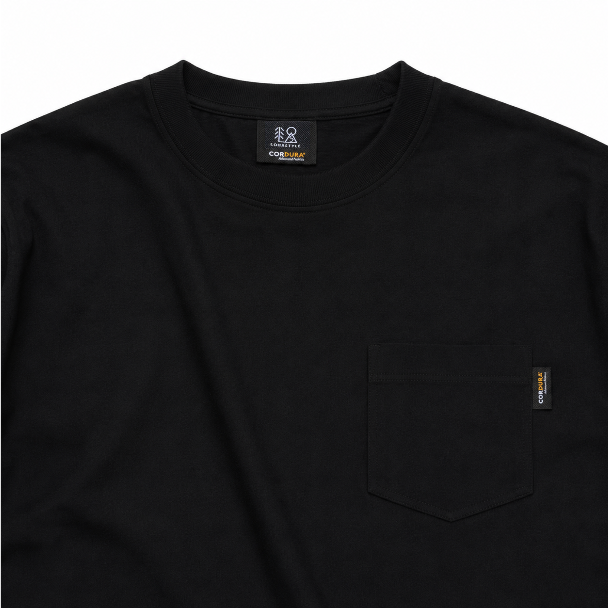 CORDURA PAC-T ビッグシルエット 胸ポケ 半袖 AS (ブラック)