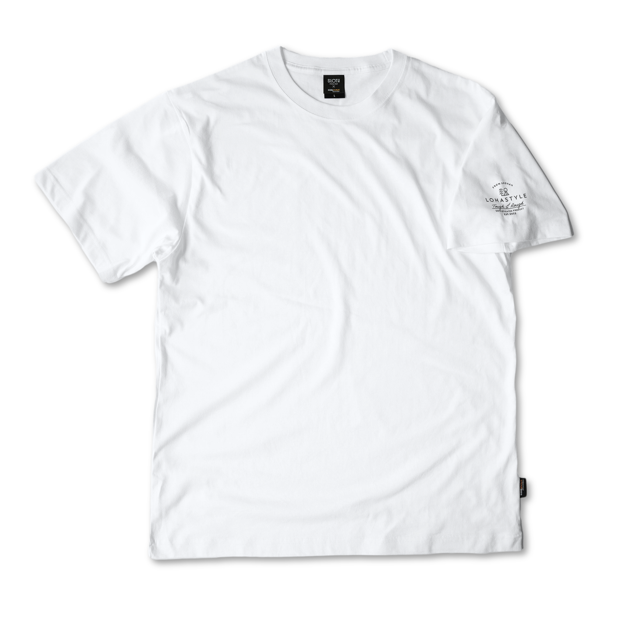 CORDURA天竺 半袖左ロゴT(ホワイト)