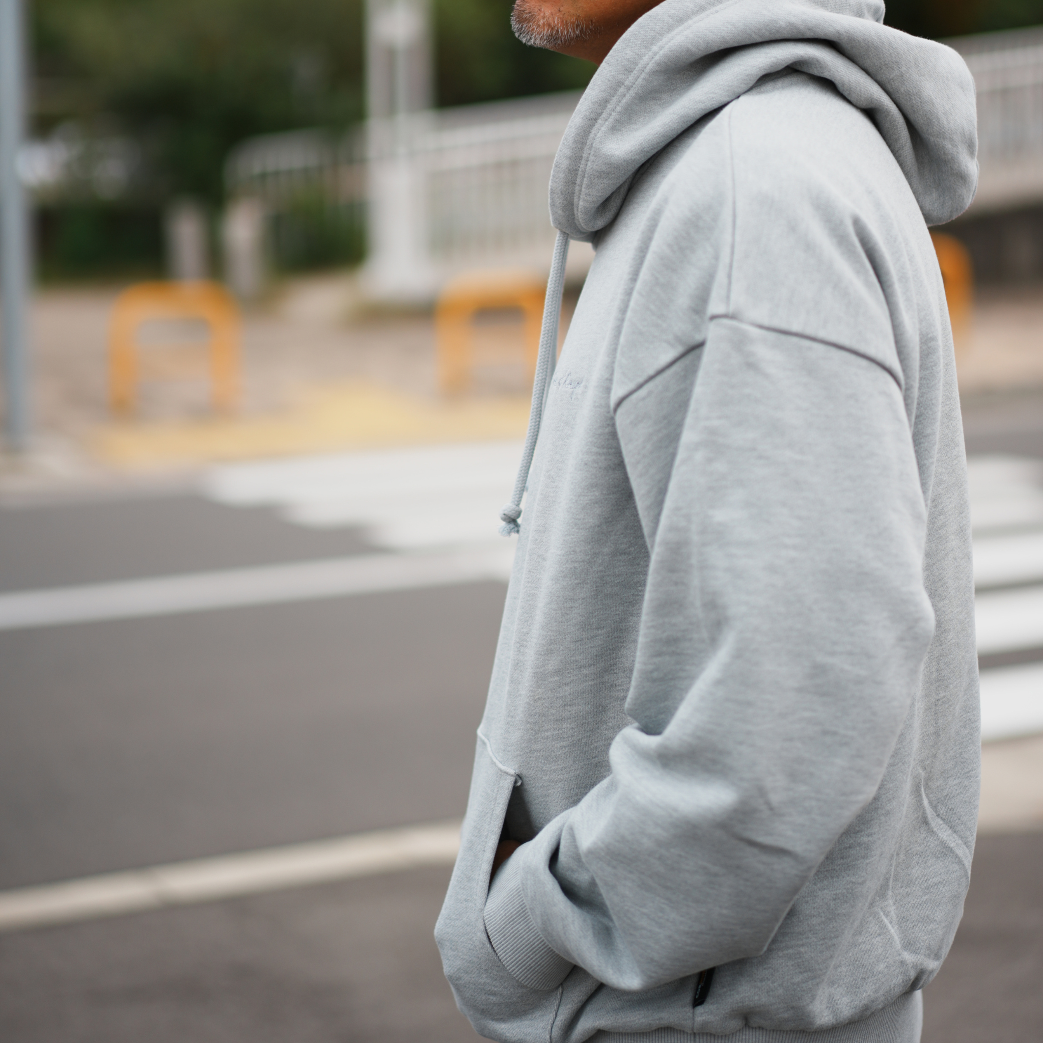 CORDURA裏毛 タフ&ラフ刺繍パーカ(グレー)