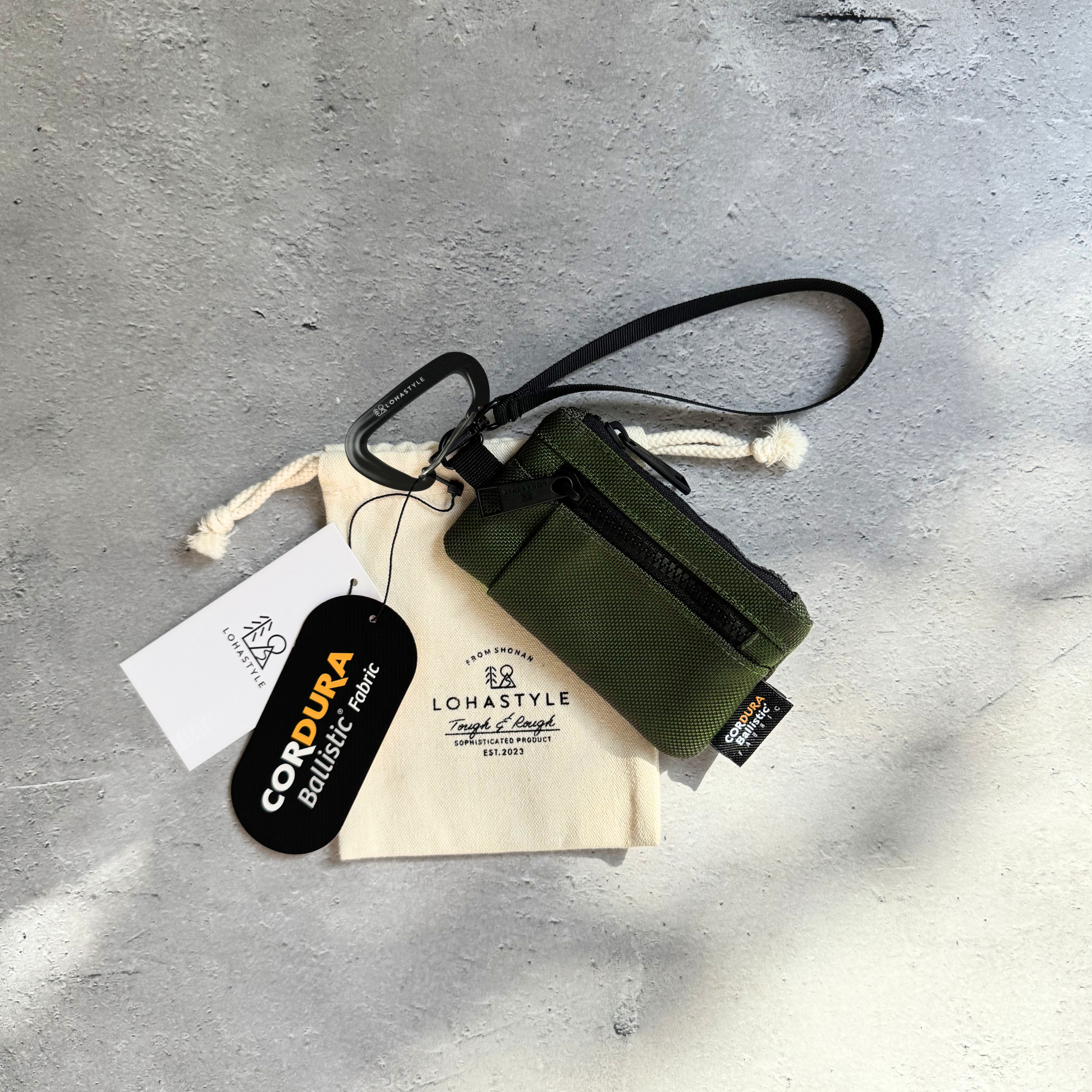 FIN CORDURA バリスティックナイロン ミニウォレット (カーキ)