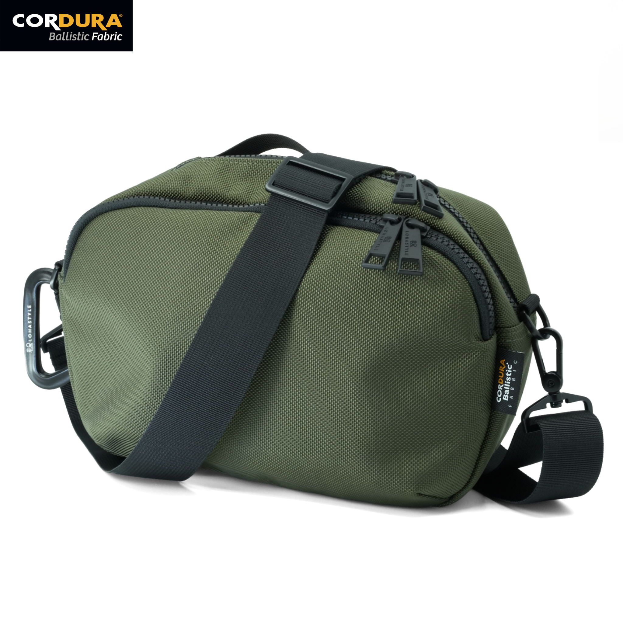 BARREL CORDURA バリスティックナイロン ショルダーバッグ (カーキ)