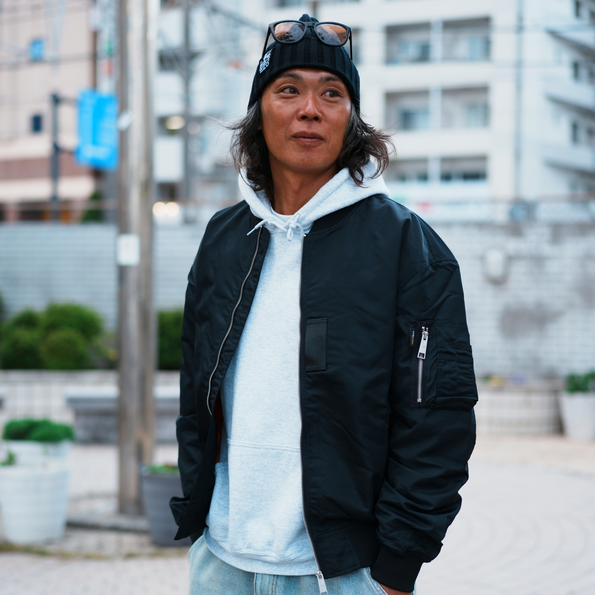 CORDURA MA-1 LIGHT ビッグシルエット (ブラック)