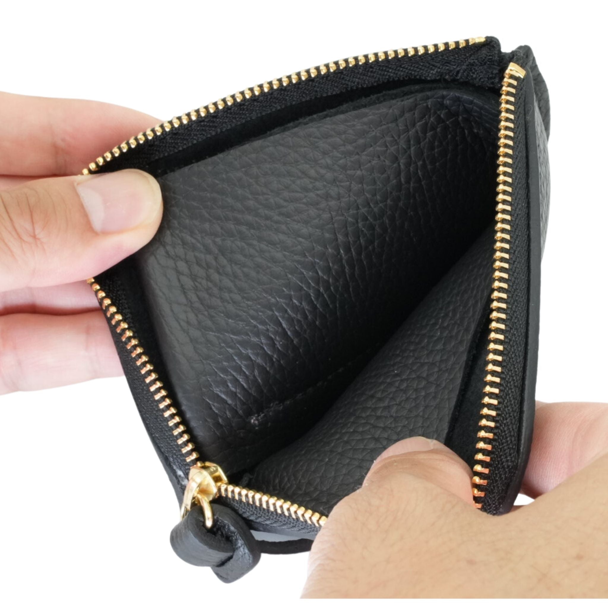 CURVE 姫路レザーコンパクトウォレット(ブラック×シルバー)