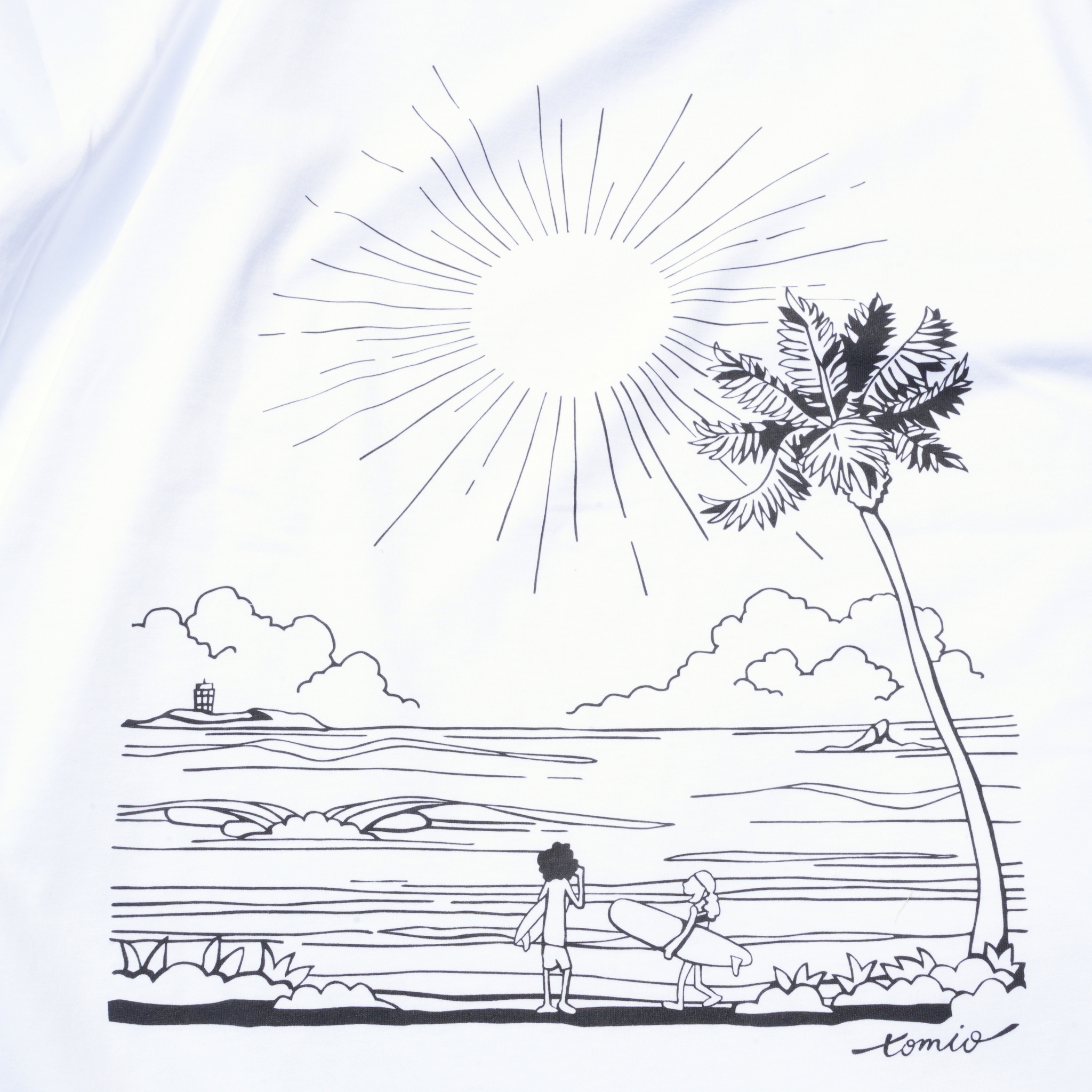 CORDURA天竺 BEACH T by tomio 半袖 (ホワイト)