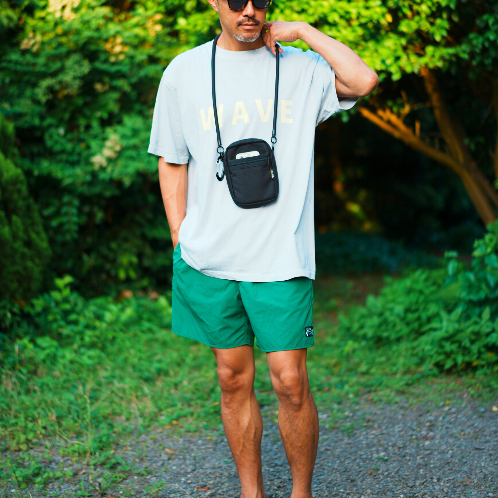 CORDURA ナイロン ”AERIAL”ショーツ(グリーン)