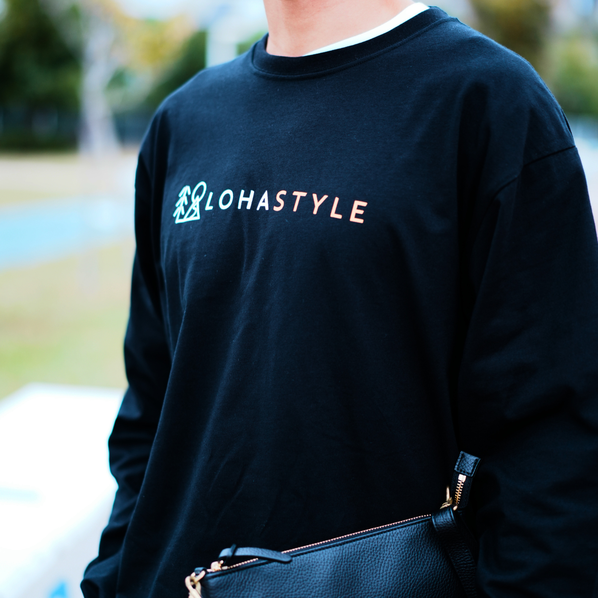 CORDURA天竺 長袖T LOHASTYLEロゴ(ホワイト)