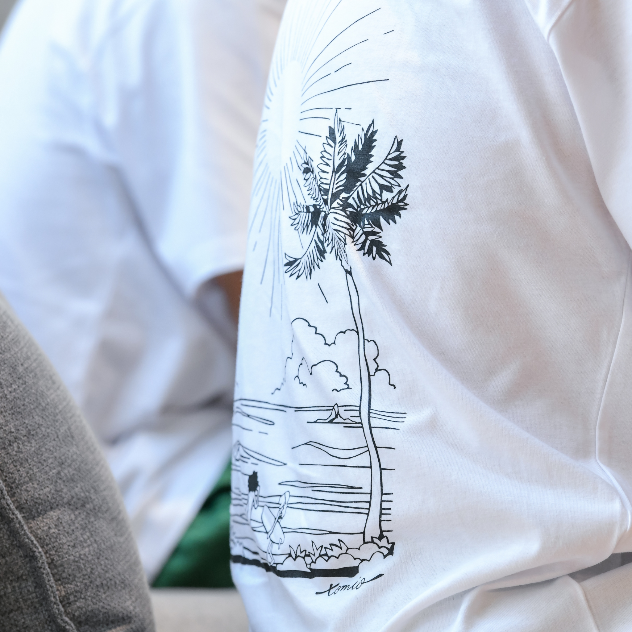 CORDURA天竺 BEACH T by tomio 半袖 (ホワイト)