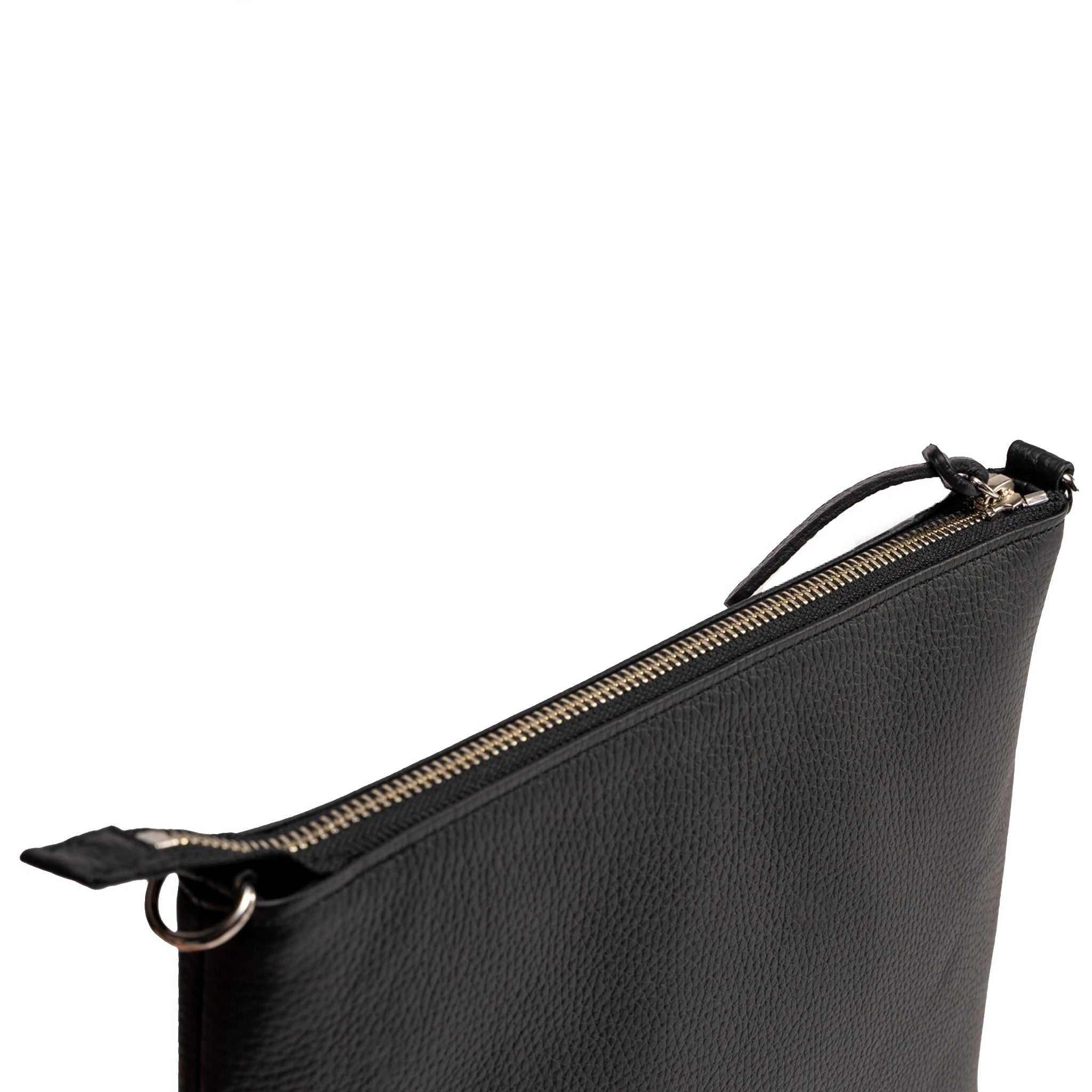 FACE 姫路レザーサコッシュ(ブラック×シルバー)