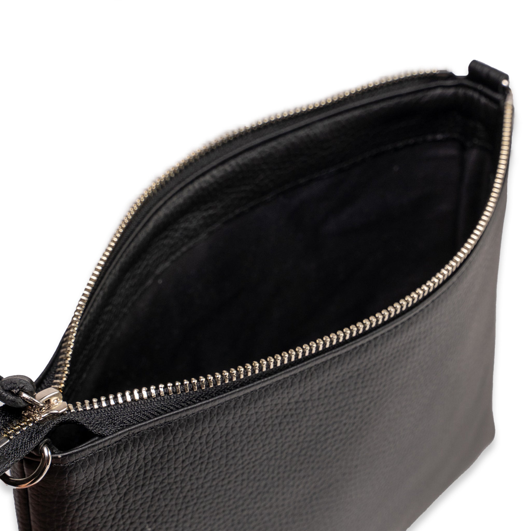 FACE 姫路レザーサコッシュ(ブラック×シルバー)