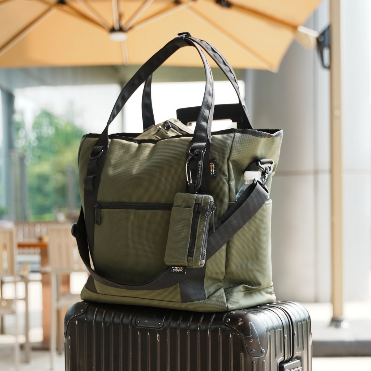 HOLLOW CORDURA バリスティックナイロン トート 30L (カーキ)