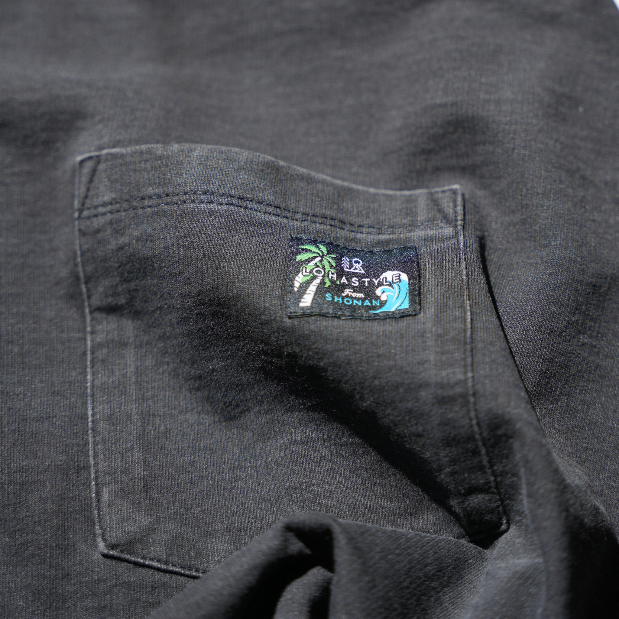 DENIM PAC-T ビッグシルエット 胸ポケ 5分袖(ブラック)