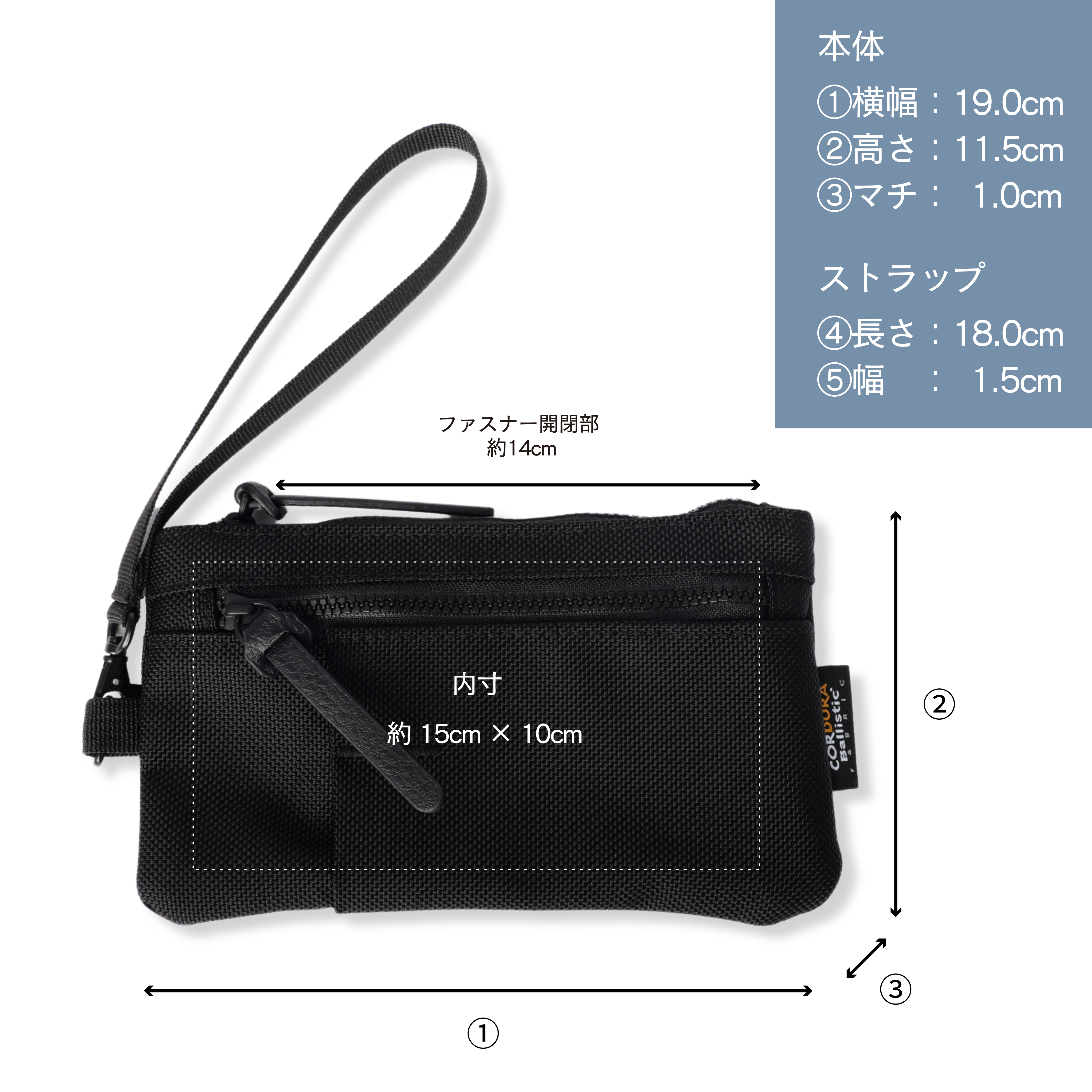 DECK CORDURA バリスティックナイロン ミニポーチ