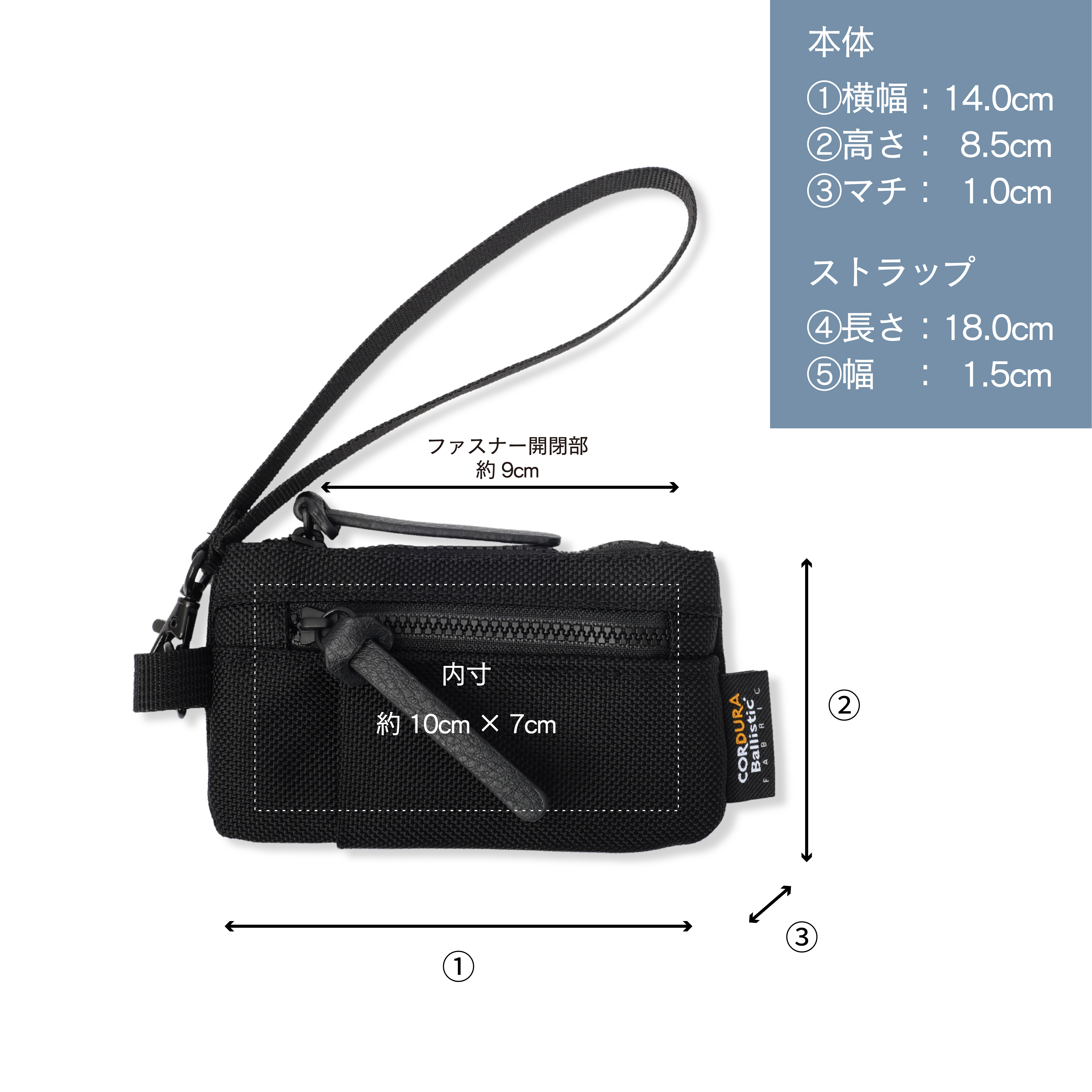FIN CORDURA バリスティックナイロン ミニウォレット