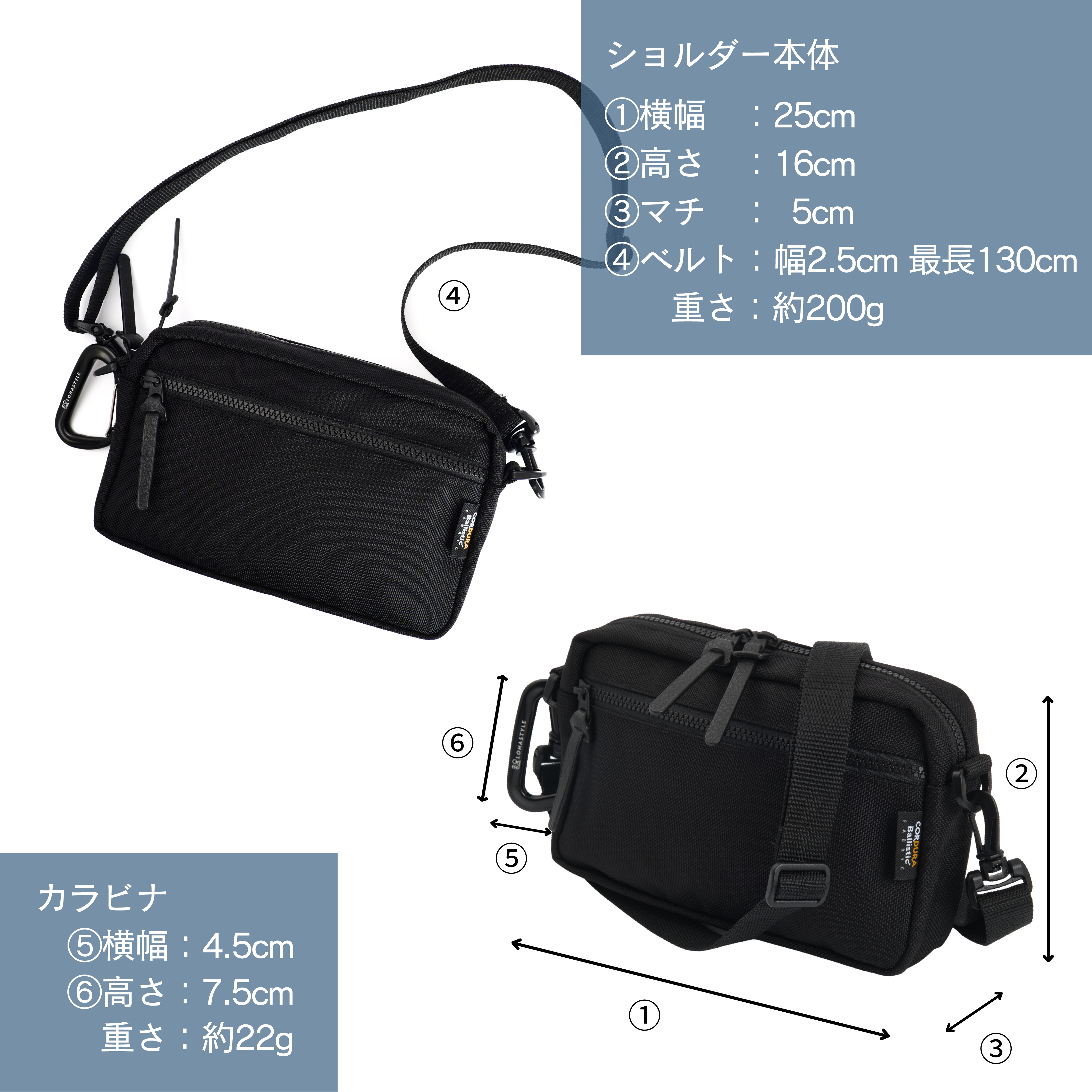 FLOATER CORDURA バリスティックナイロン スリングバッグ