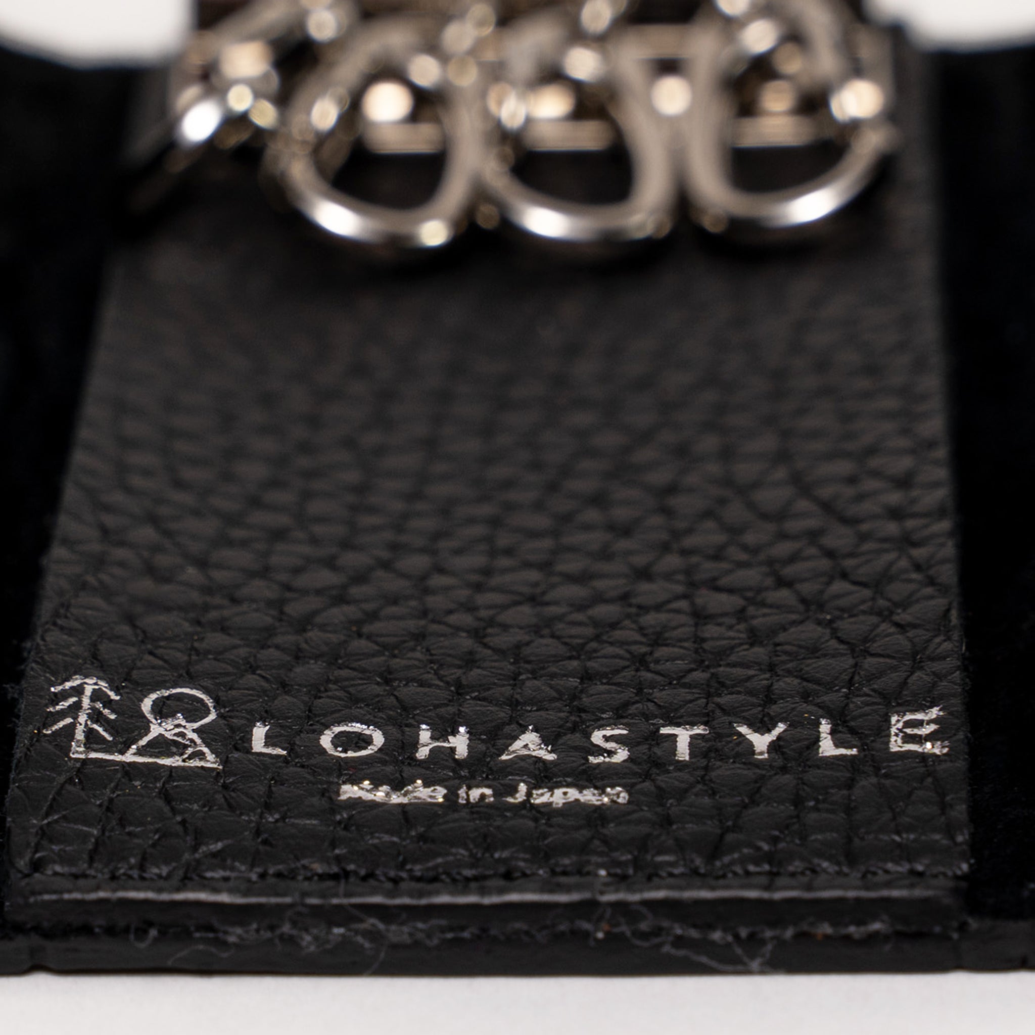 RIP 極厚レザーキーケース(ブラック×ゴールド)