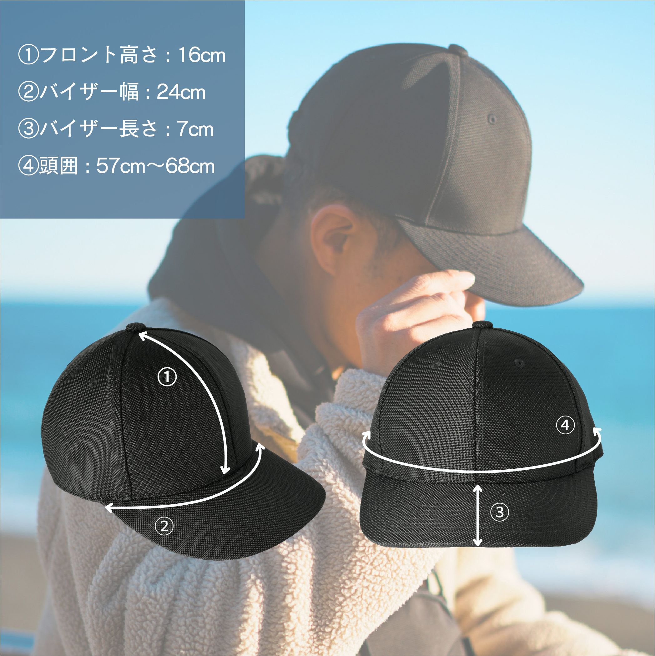CORDURA バリスティックナイロン キャップ 無地 (カーブバイザー)