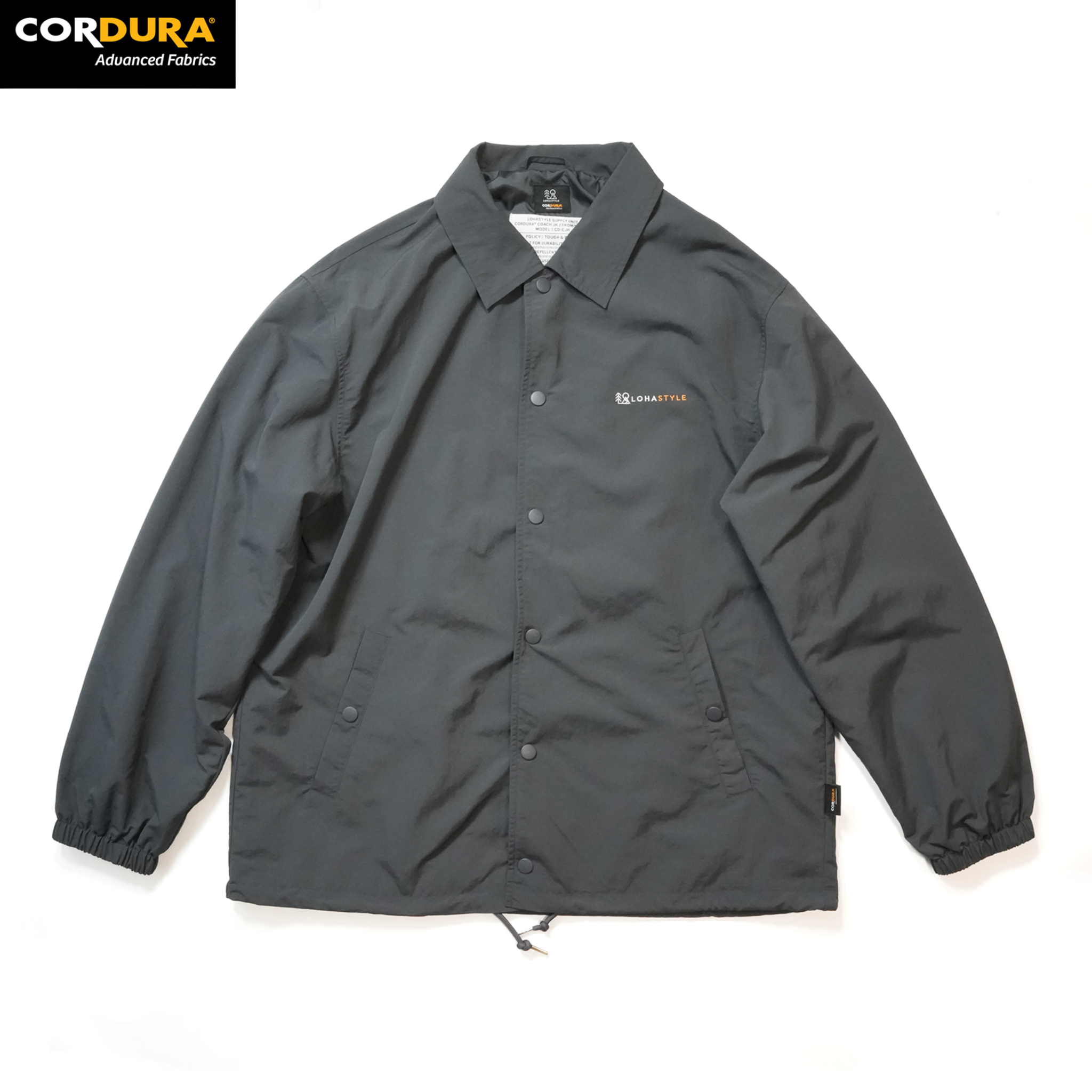 CORDURA COACH JACKET ロゴ刺繍（グレー）