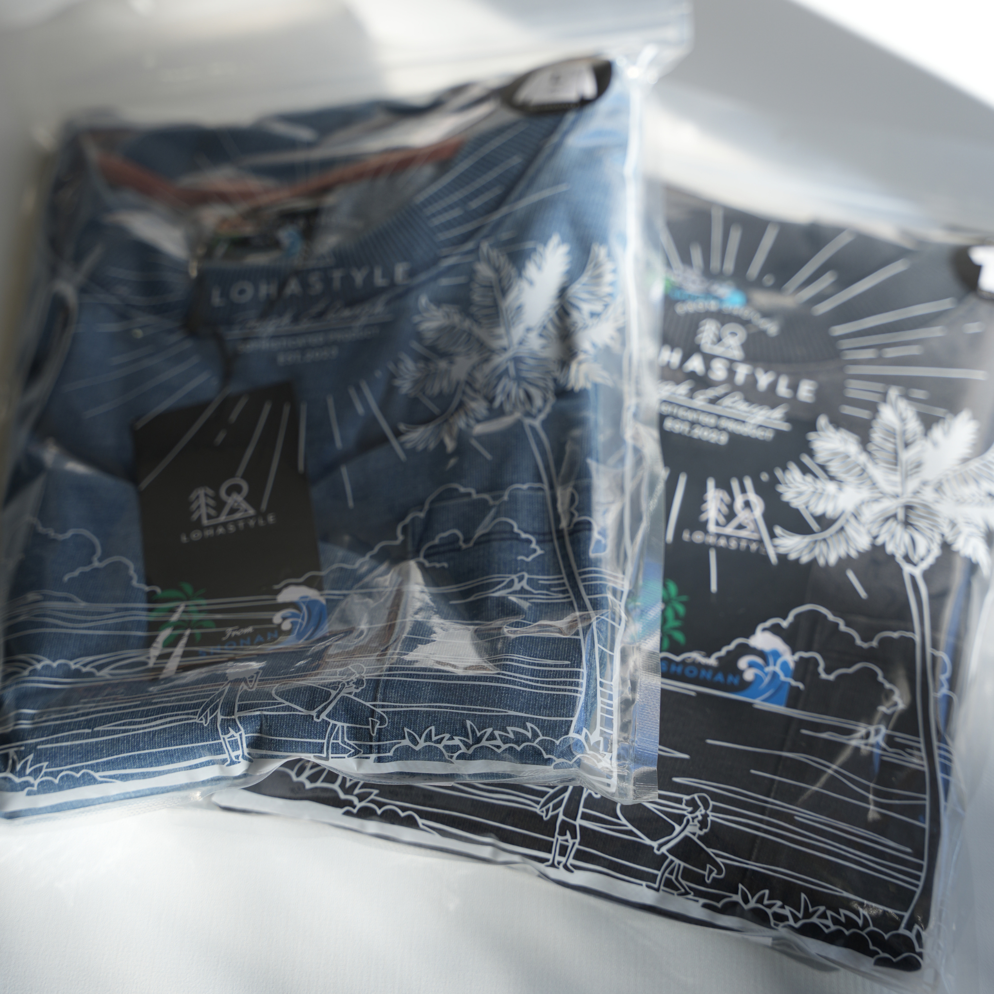 DENIM PAC-T ビッグシルエット 胸ポケ ５分袖（ブルー）