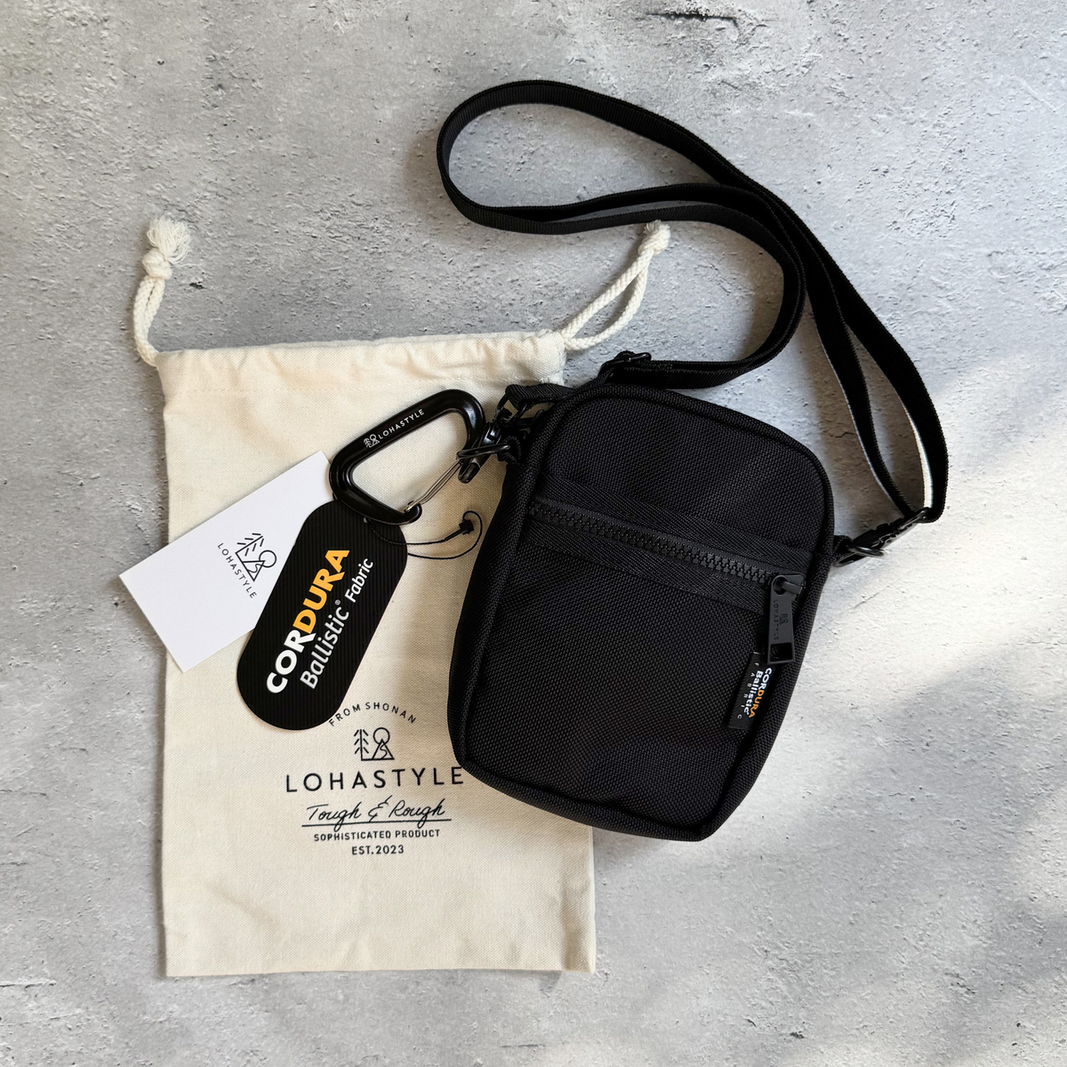 PADDLE CORDURA バリスティックナイロン スマホポーチ (ブラック)