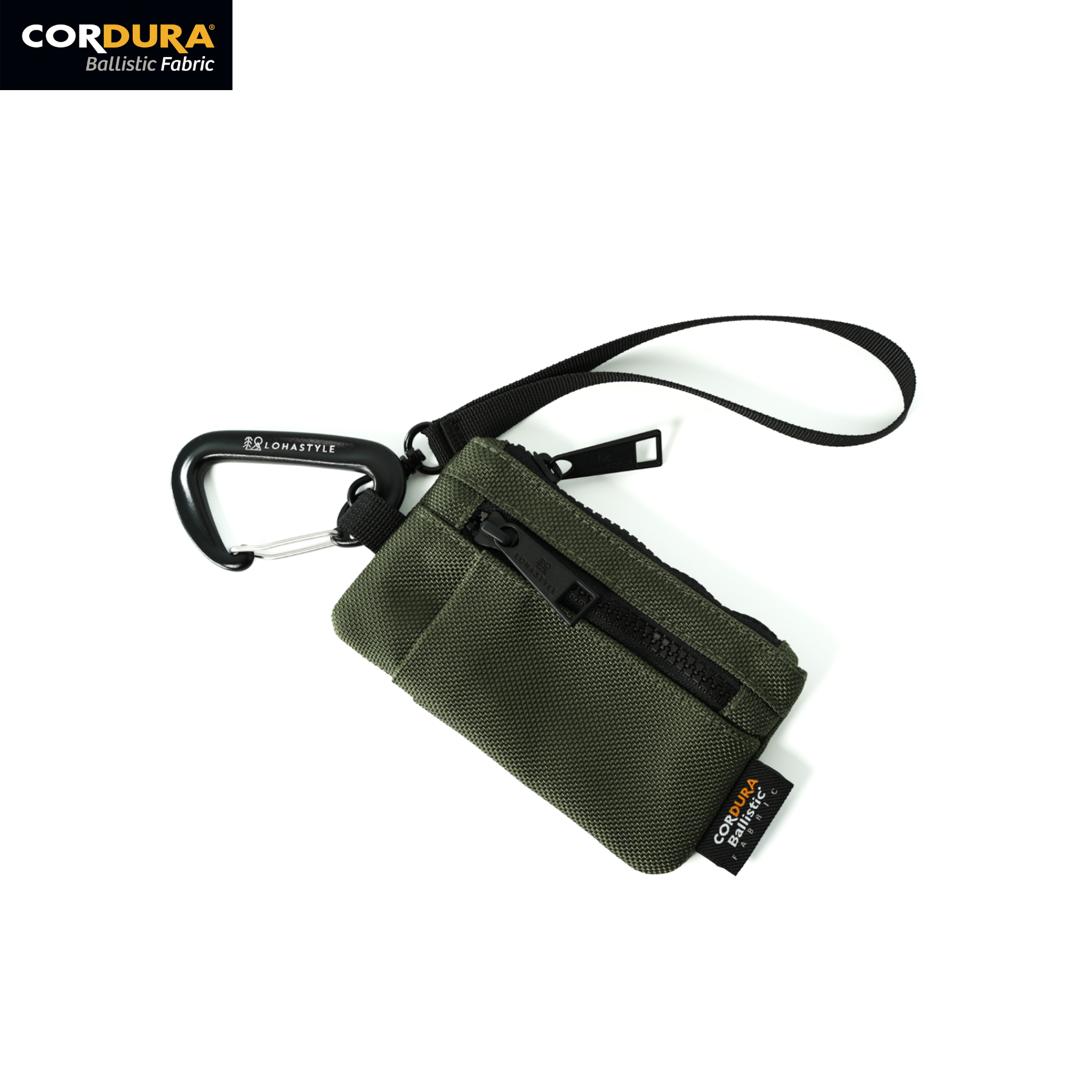 FIN CORDURA バリスティックナイロン ミニウォレット (カーキ)