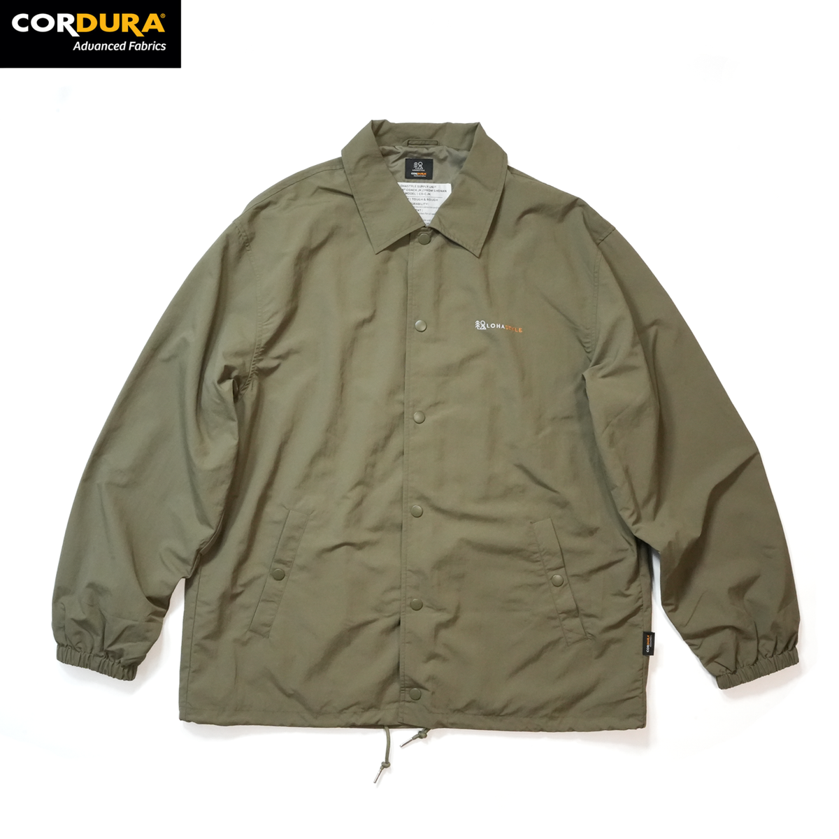 CORDURA COACH JACKET  ロゴ刺繍（カーキ）