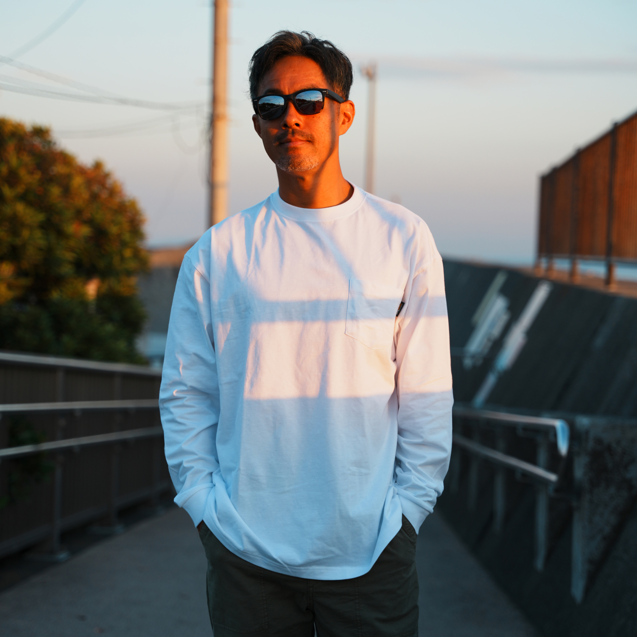 CORDURA PAC-T ビッグシルエット 胸ポケ 長袖 WINTER (ホワイト)