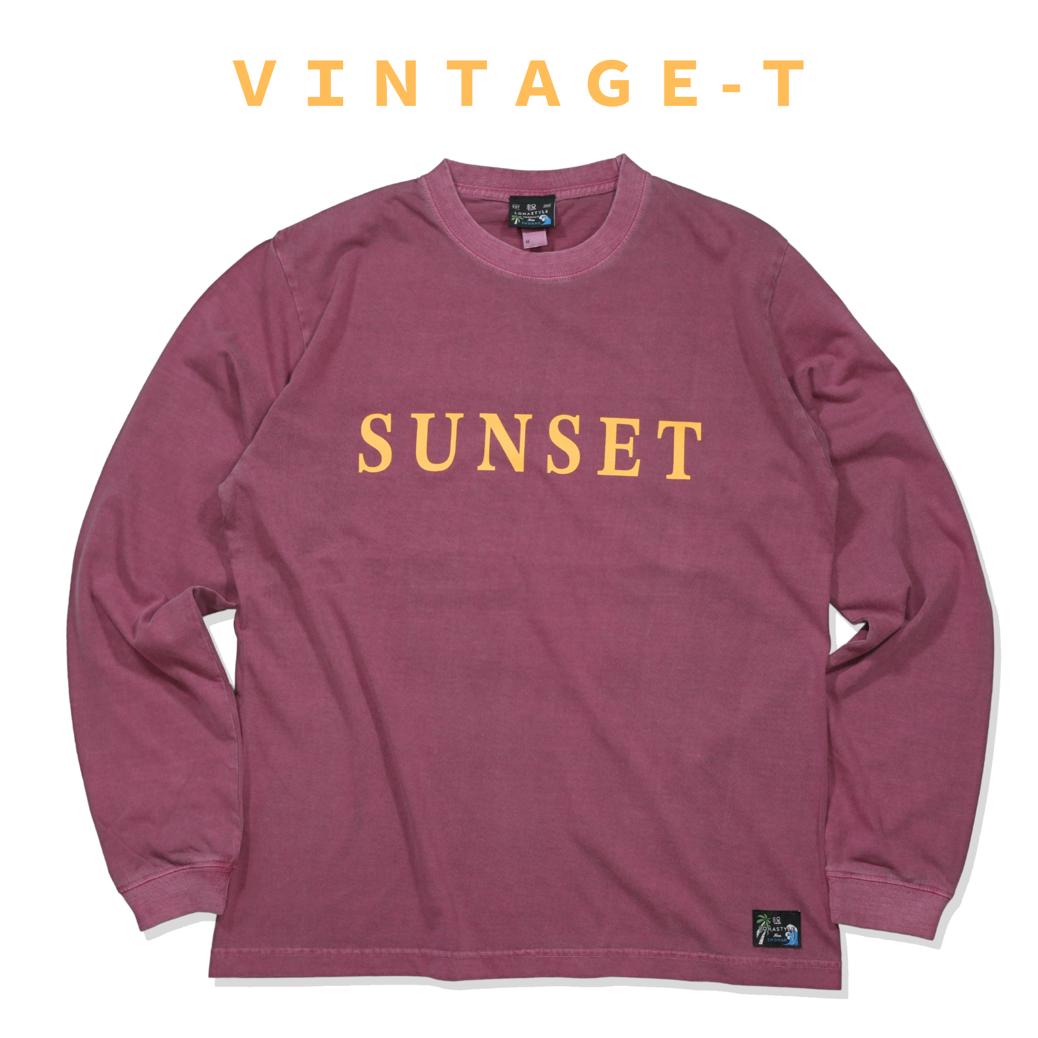 VINTAGE-ロンT ”SUNSET”（パープル）