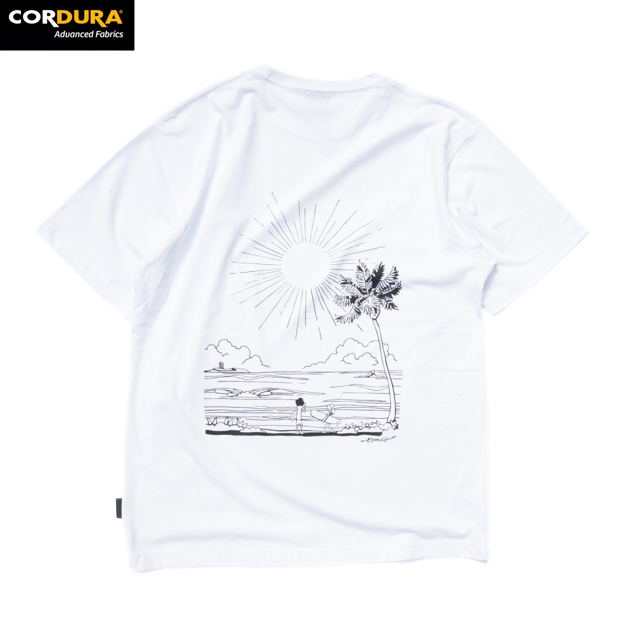 CORDURA天竺 BEACH T by tomio 半袖 (ホワイト)