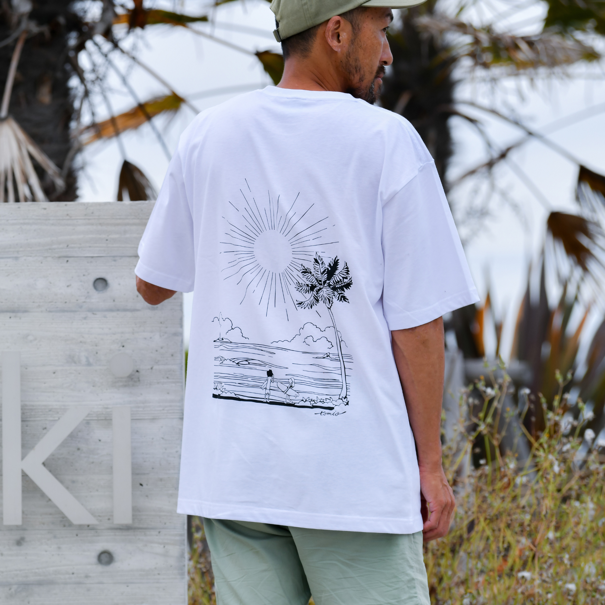 CORDURA天竺 BEACH T by tomio 半袖 (ホワイト)