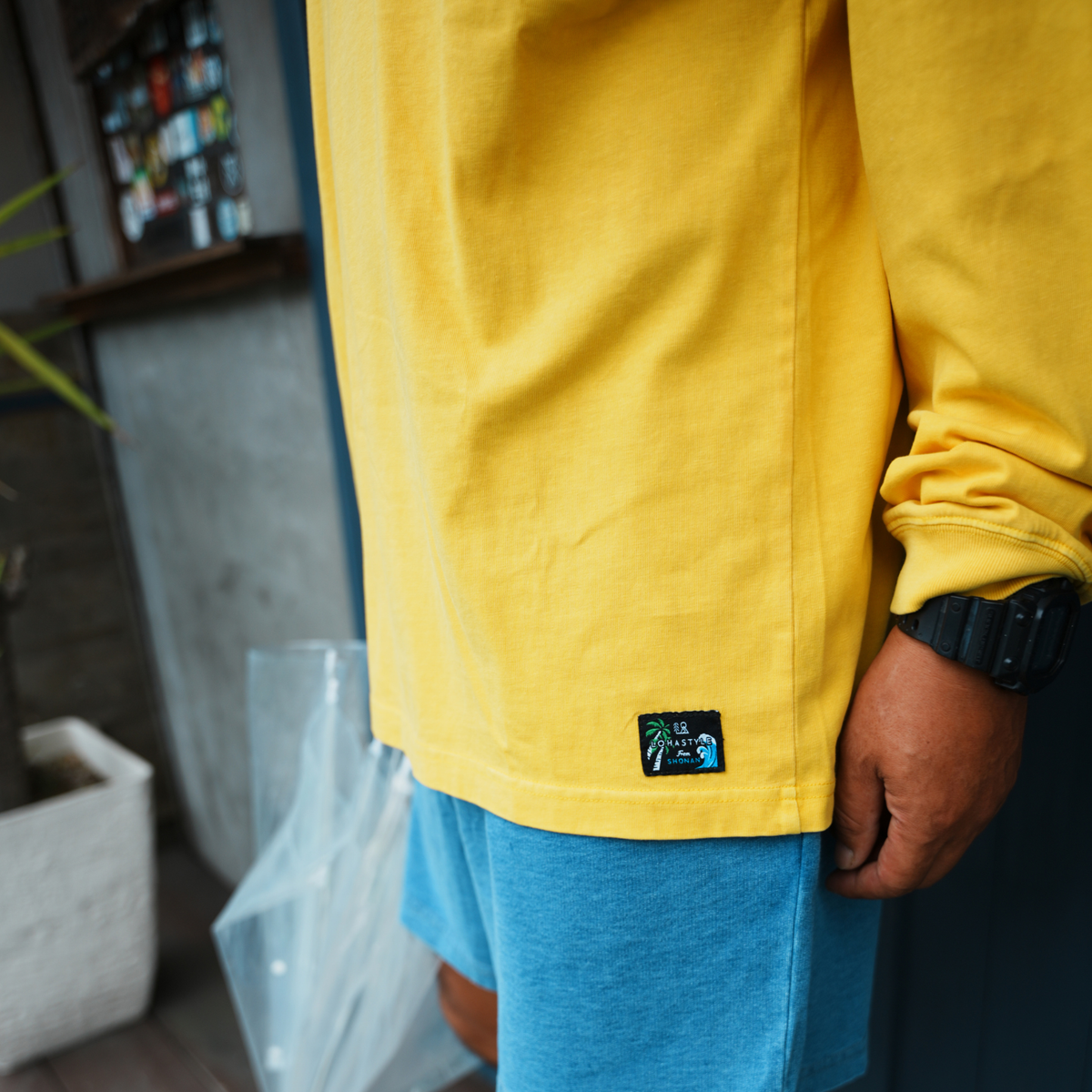 VINTAGE PAC-T ビッグシルエット 胸ポケ 長袖 (カラシ）