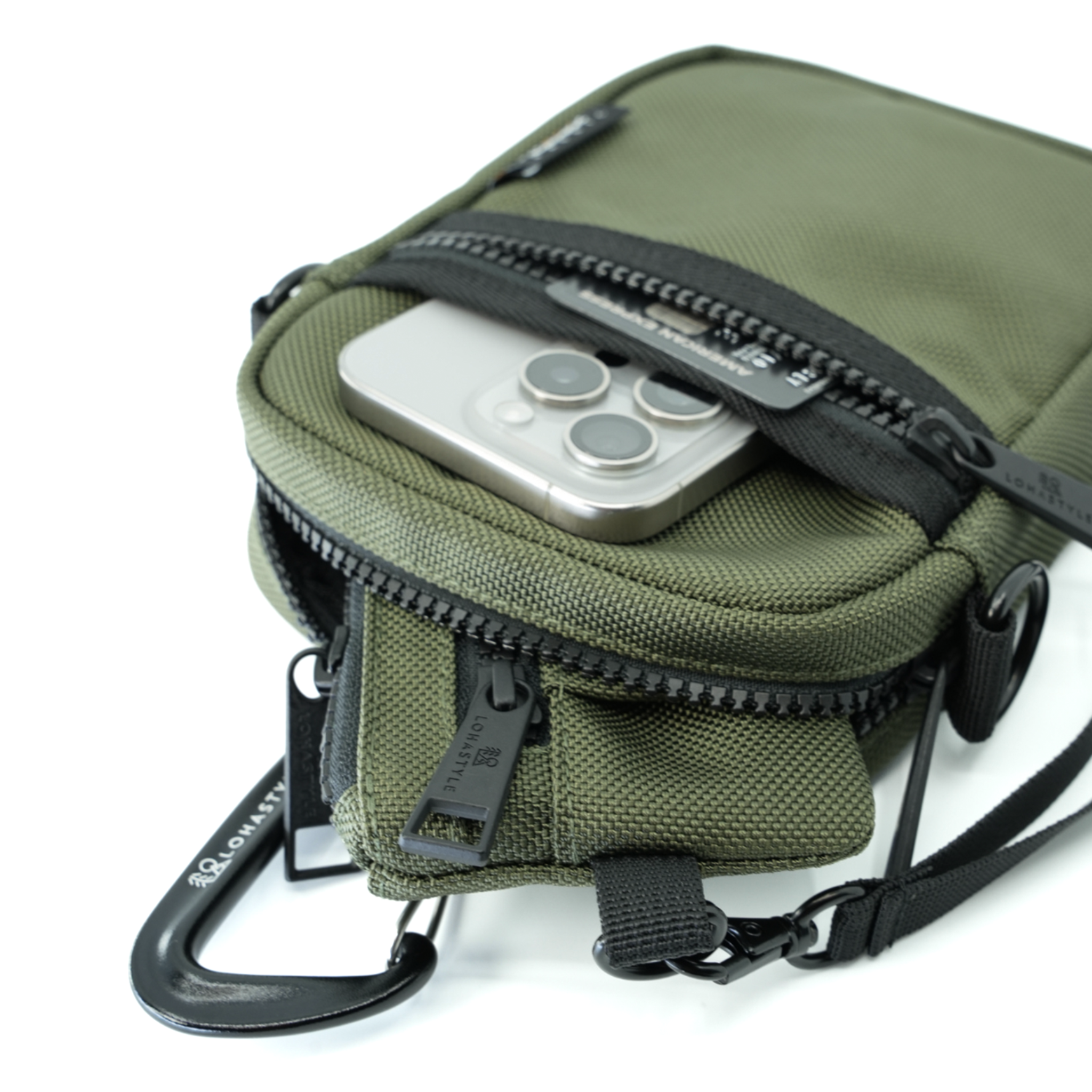 PADDLE CORDURA バリスティックナイロン スマホポーチ (カーキ)