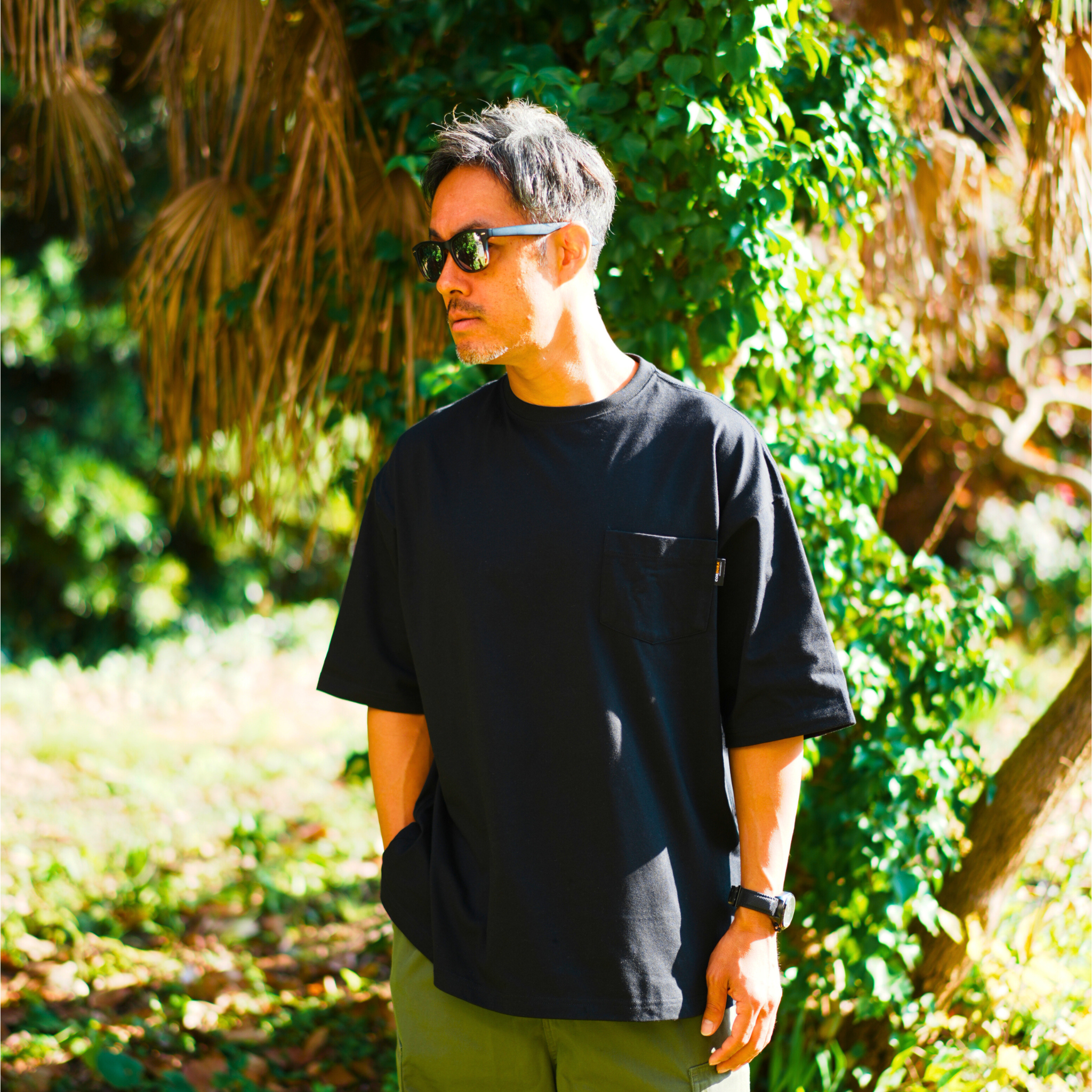 CORDURA PAC-T ビッグシルエット 胸ポケ 半袖 WINTER (ブラック)