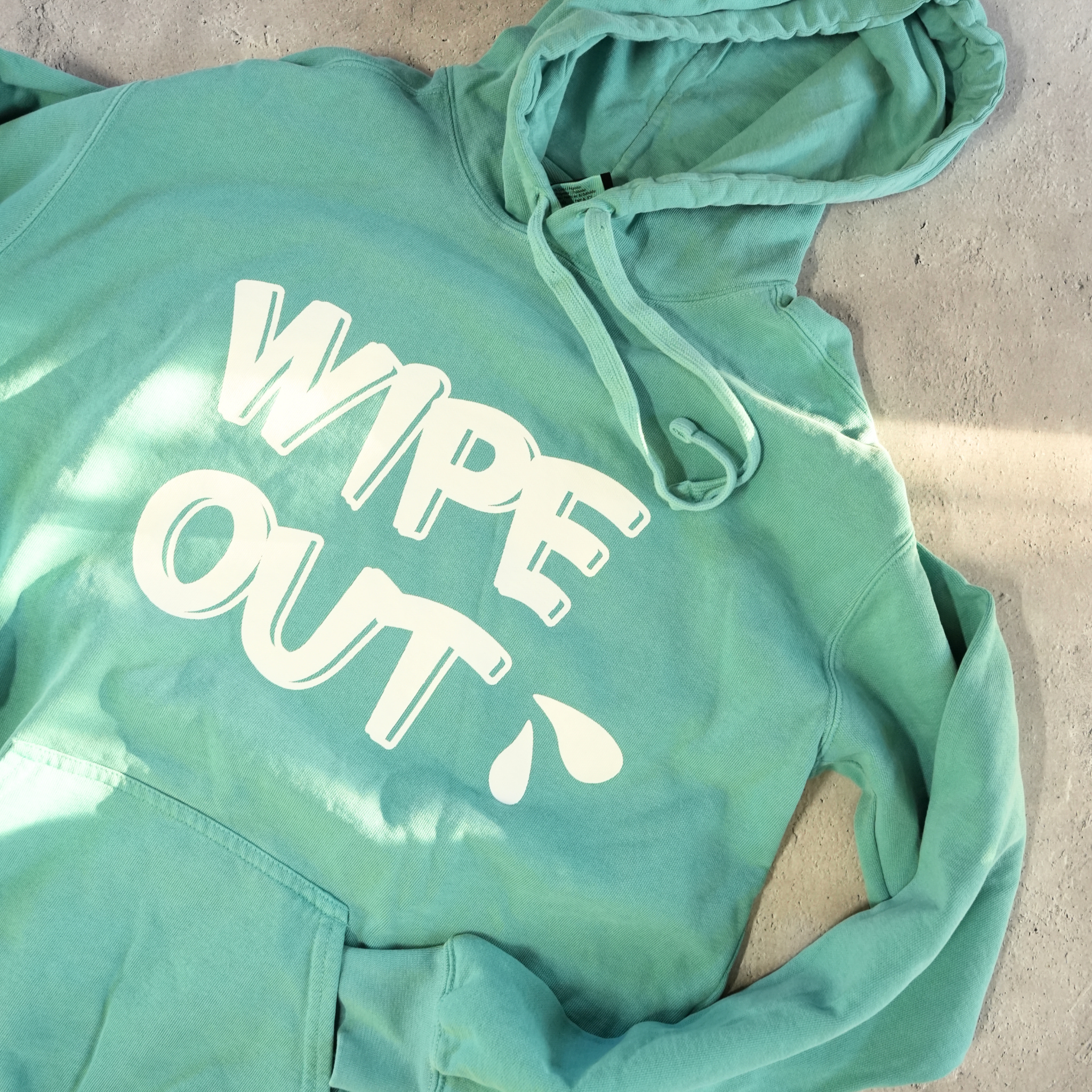 VINTAGE-パーカ "WIPEOUT"（グリーン）