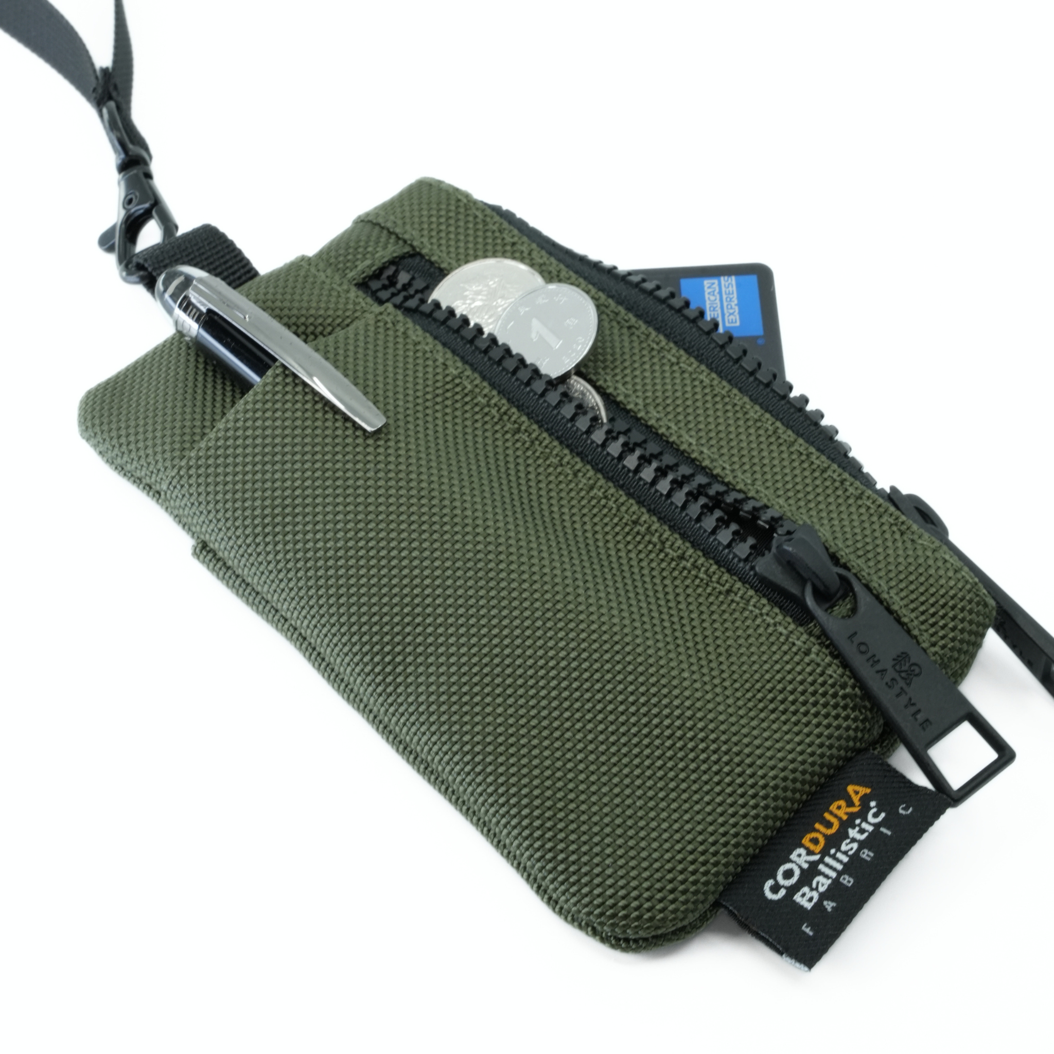 FIN CORDURA バリスティックナイロン ミニウォレット (カーキ)