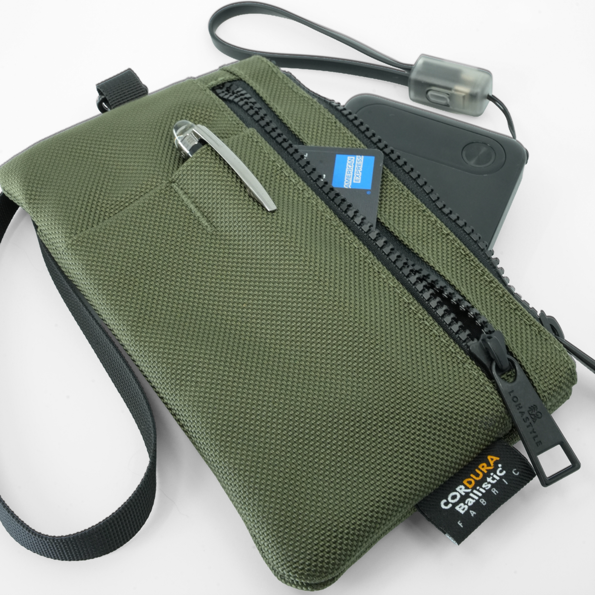 DECK CORDURA バリスティックナイロン ミニポーチ (カーキ)