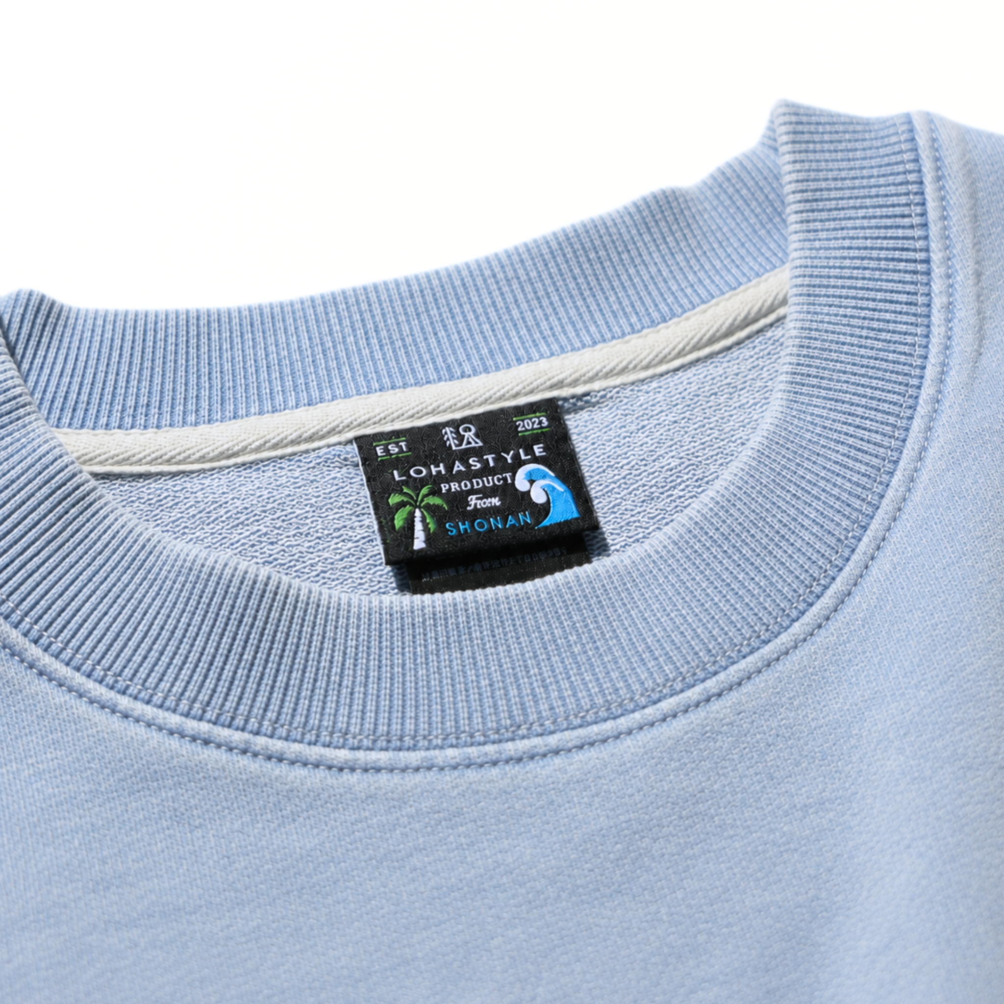 DENIM PAC-T ビッグシルエット 胸ポケ ５分袖（アイスブルー）